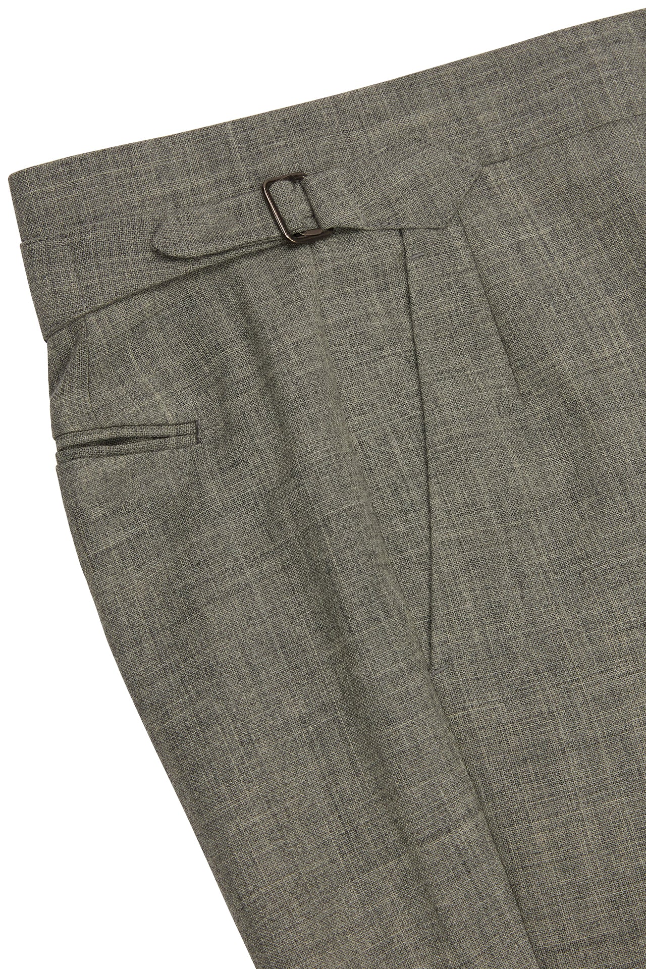 Grey Wool Fresco Trousers - Image 3