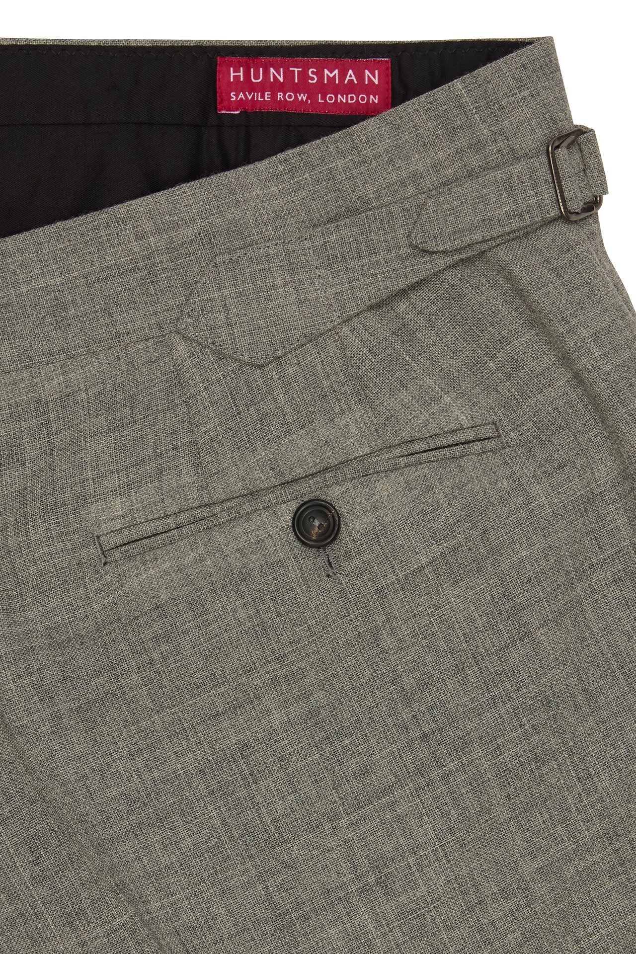 Grey Wool Fresco Trousers - Image 4