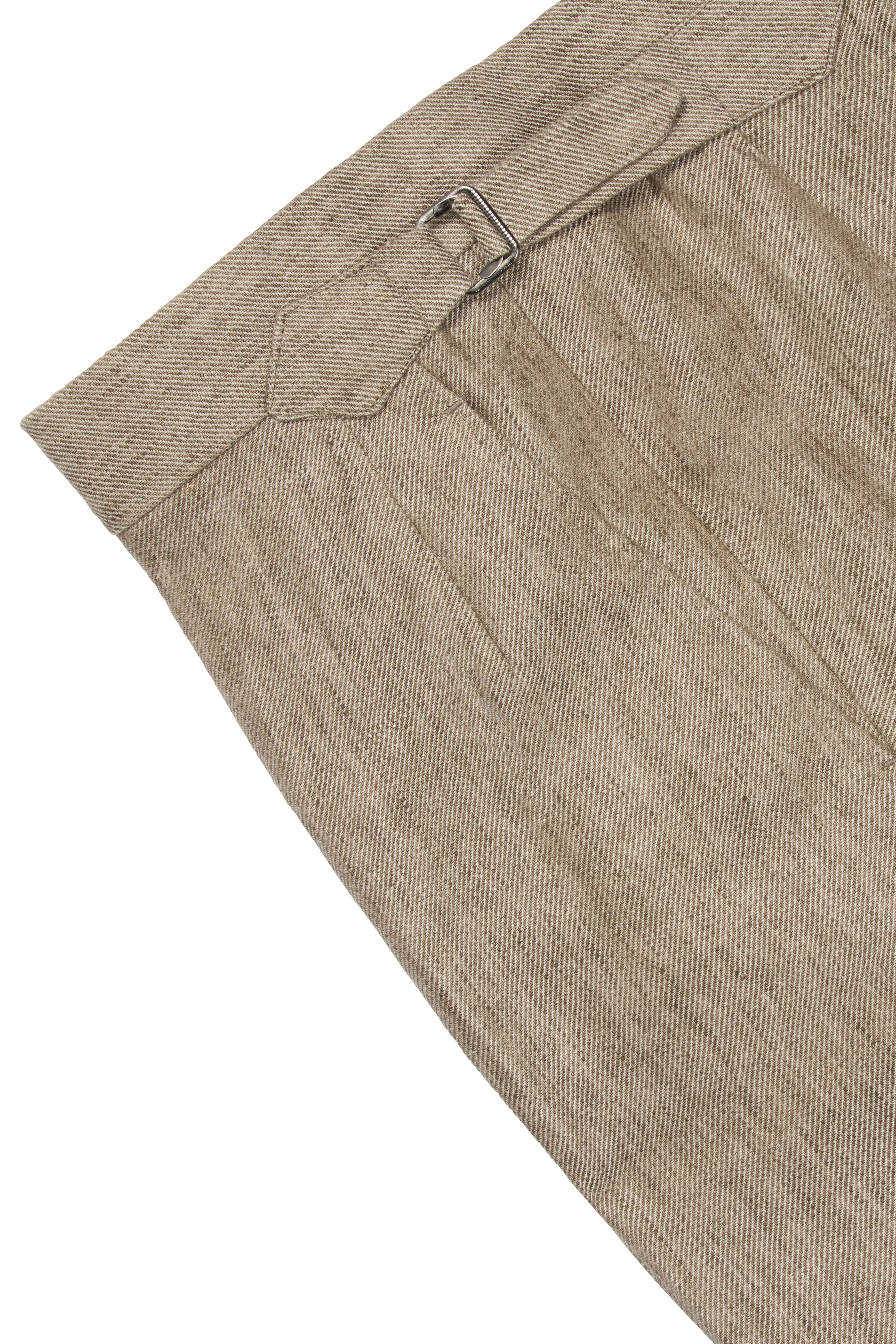 Beige Linen Twill Trousers - Image 3