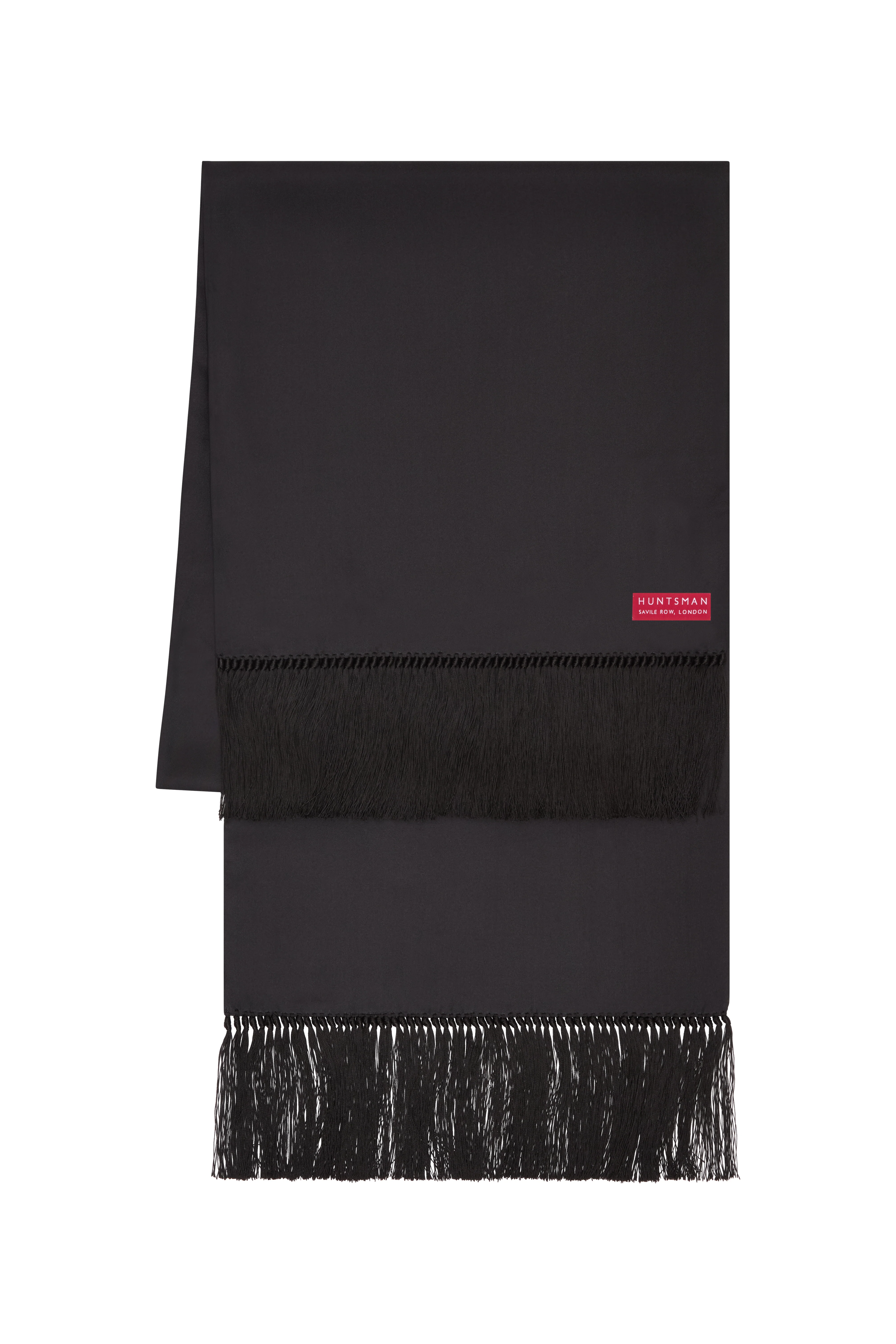 Black Silk Evening Scarf - Image 4