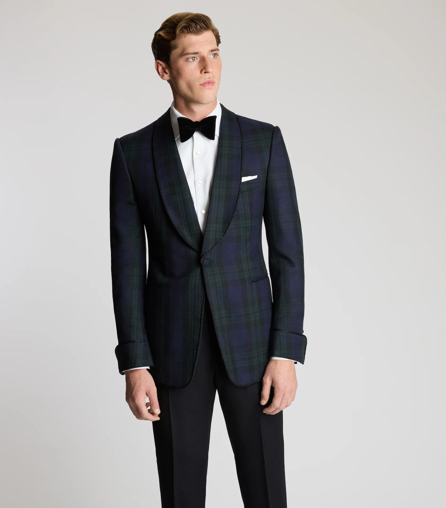Black Watch Tartan Single Breasted Dinner Jacket - Image 6