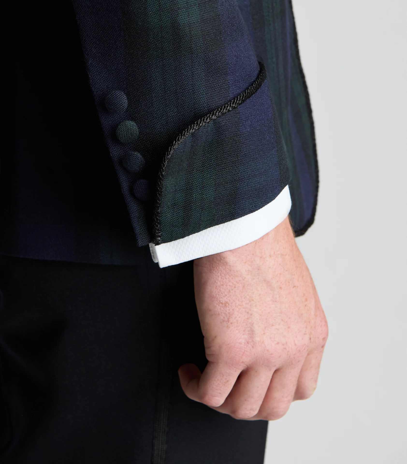 Black Watch Tartan Single Breasted Dinner Jacket - Image 8