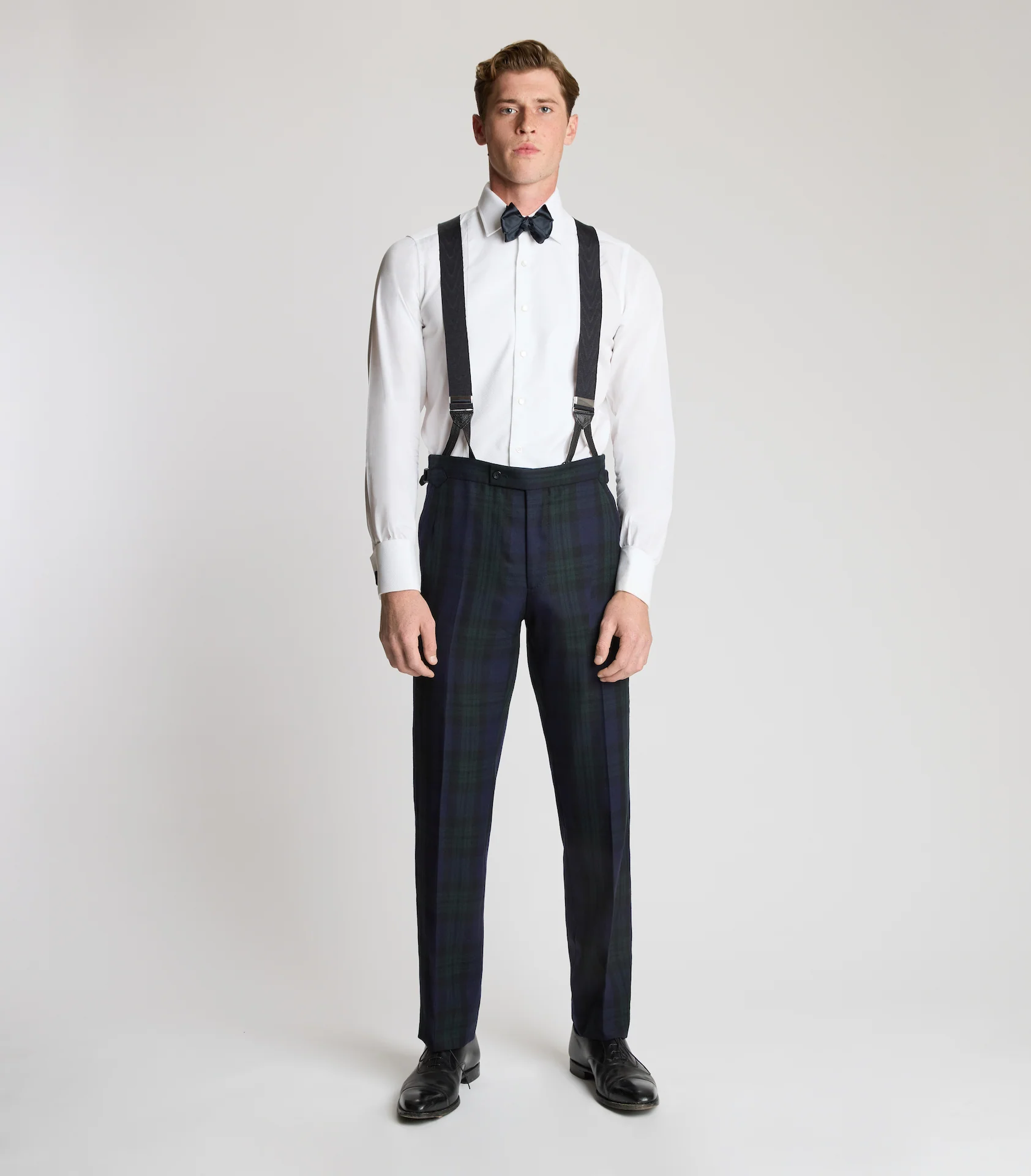 Black Watch Tartan Fish Tail Trousers - Image 3