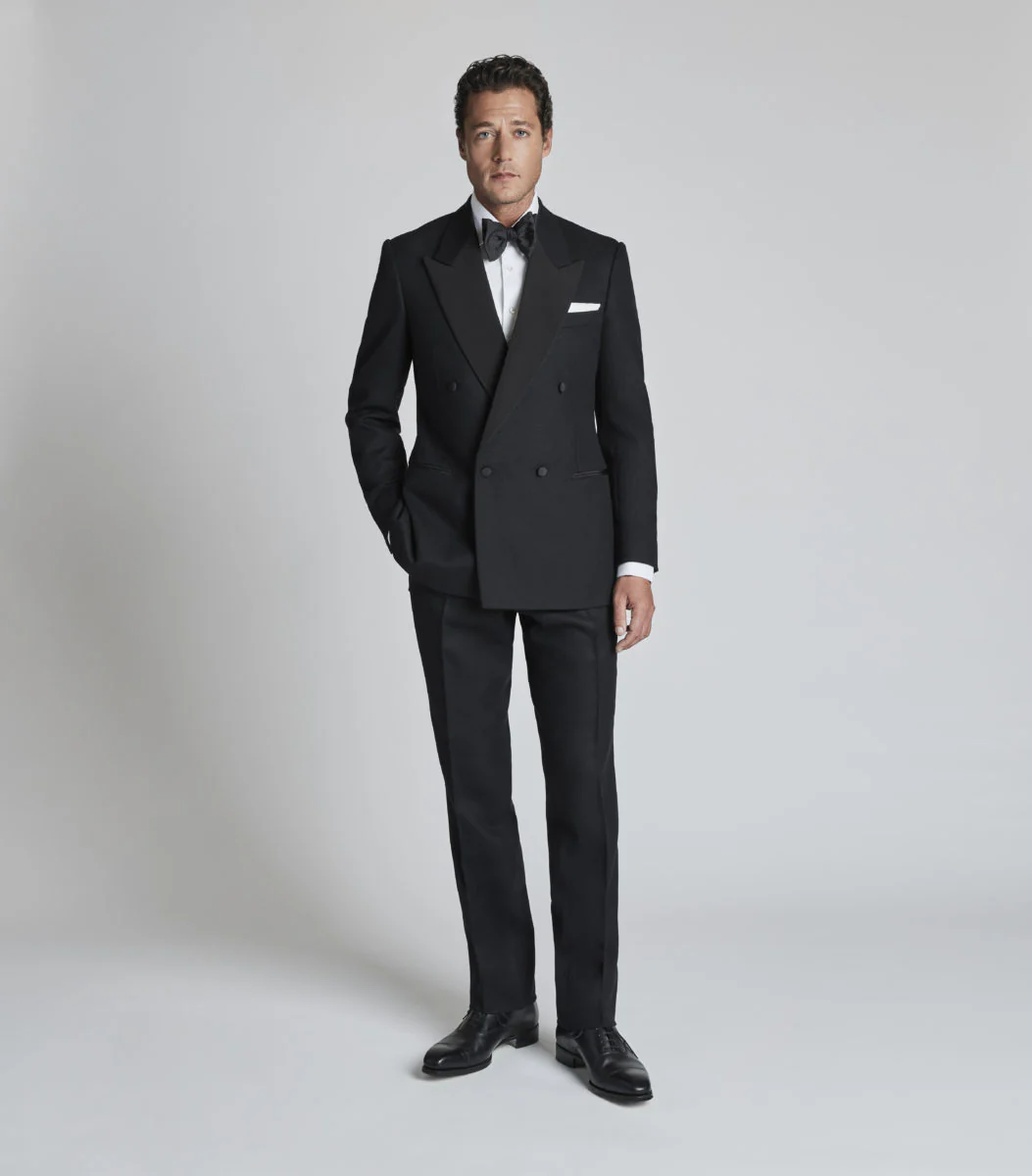 Black Wool Double Breasted Dinner Suit - Image 4