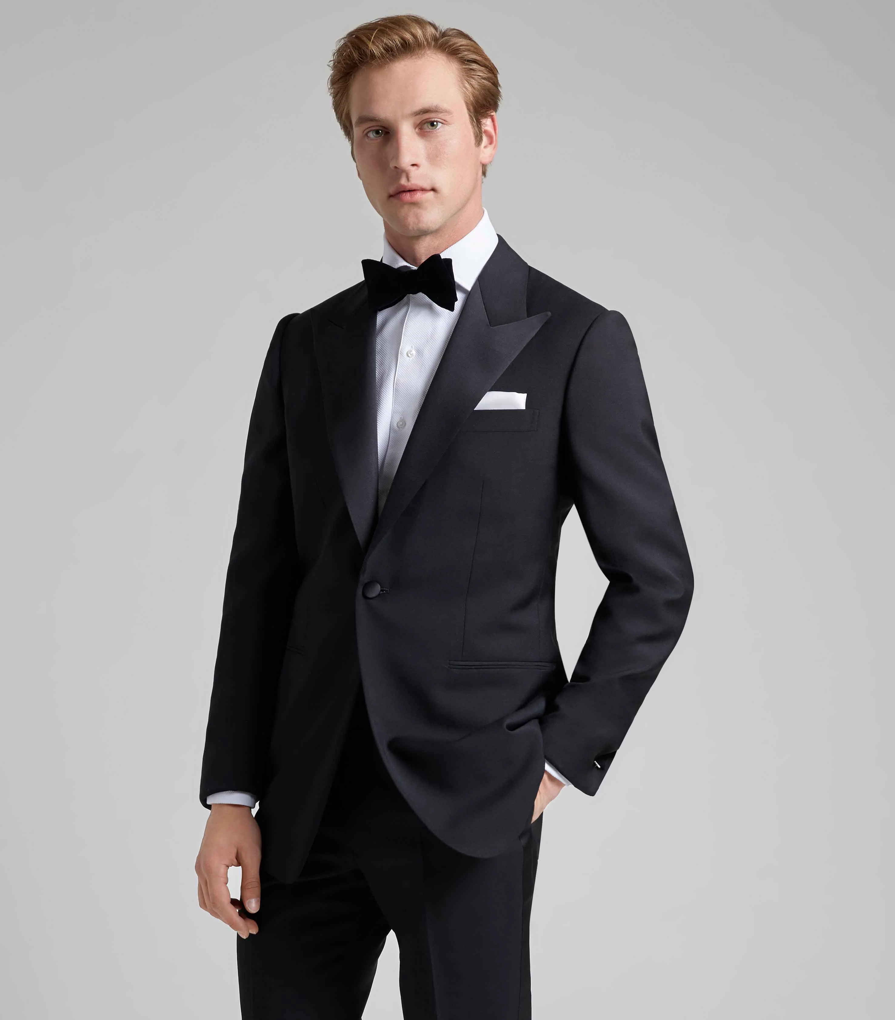 Black Wool/Mohair Single Breasted Dinner Suit - Image 3