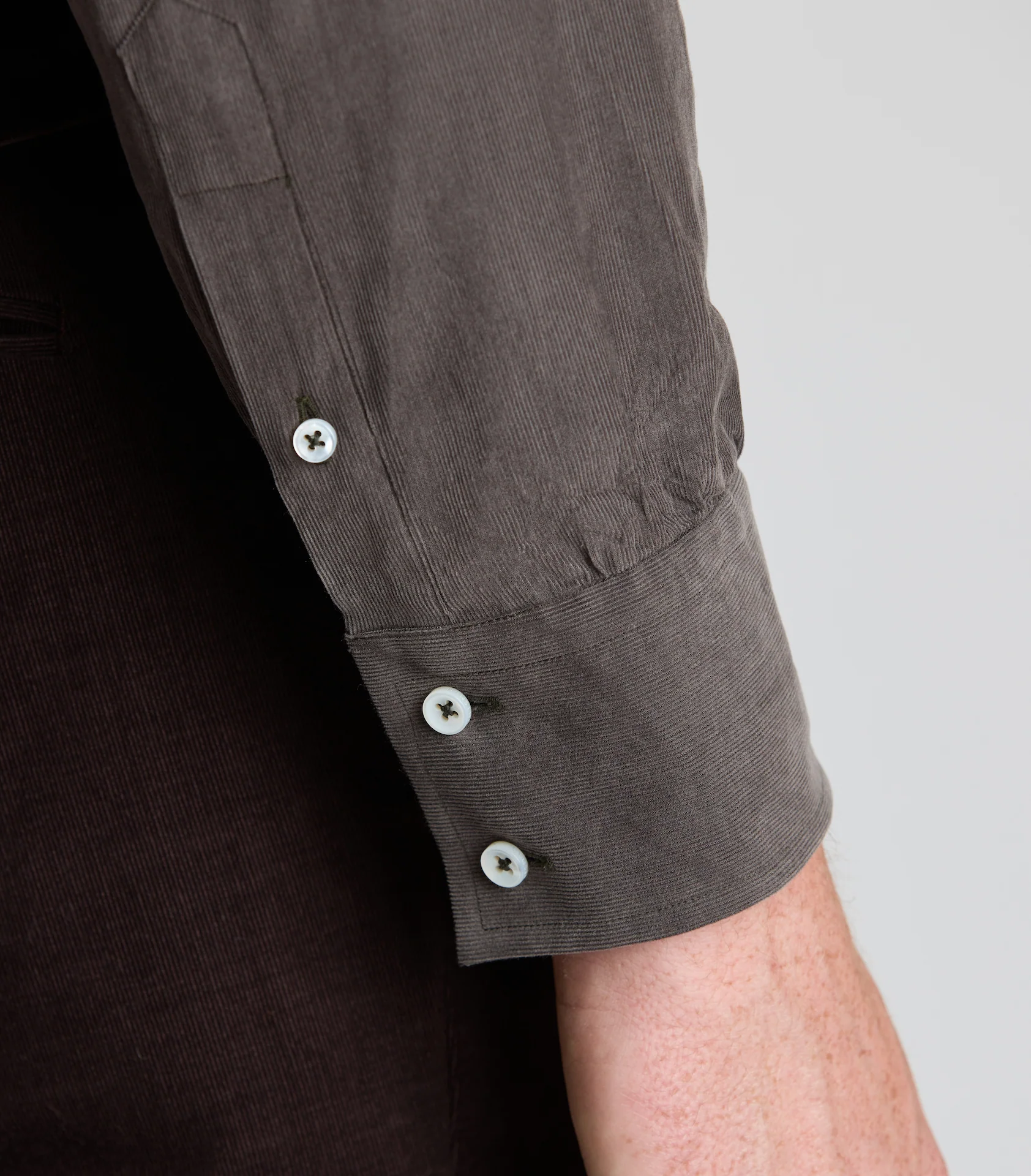 Brown Cotton Cord Shirt - Image 5