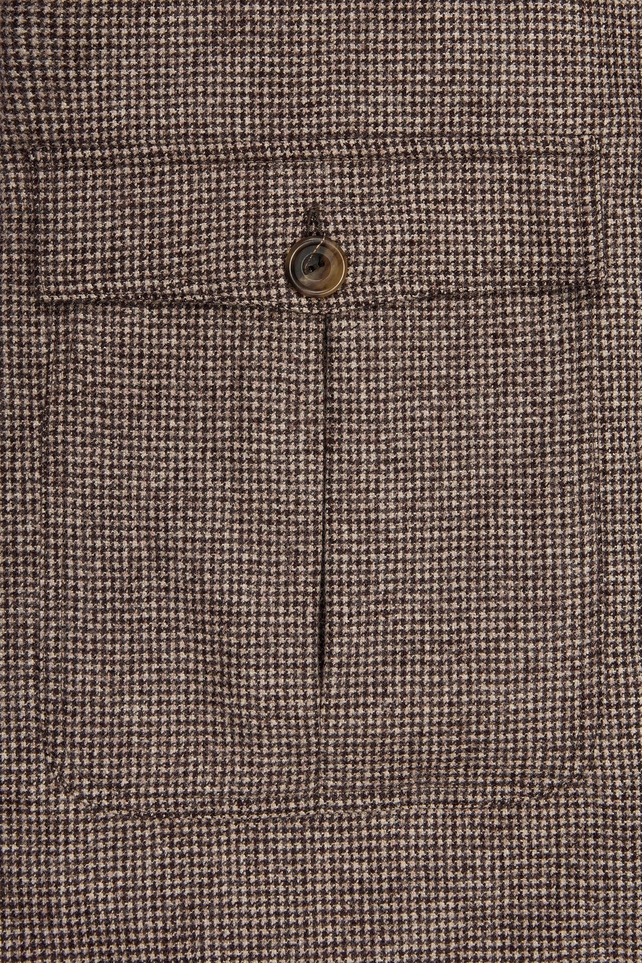 Brown Flannel Puppytooth Safari Jacket - Image 5