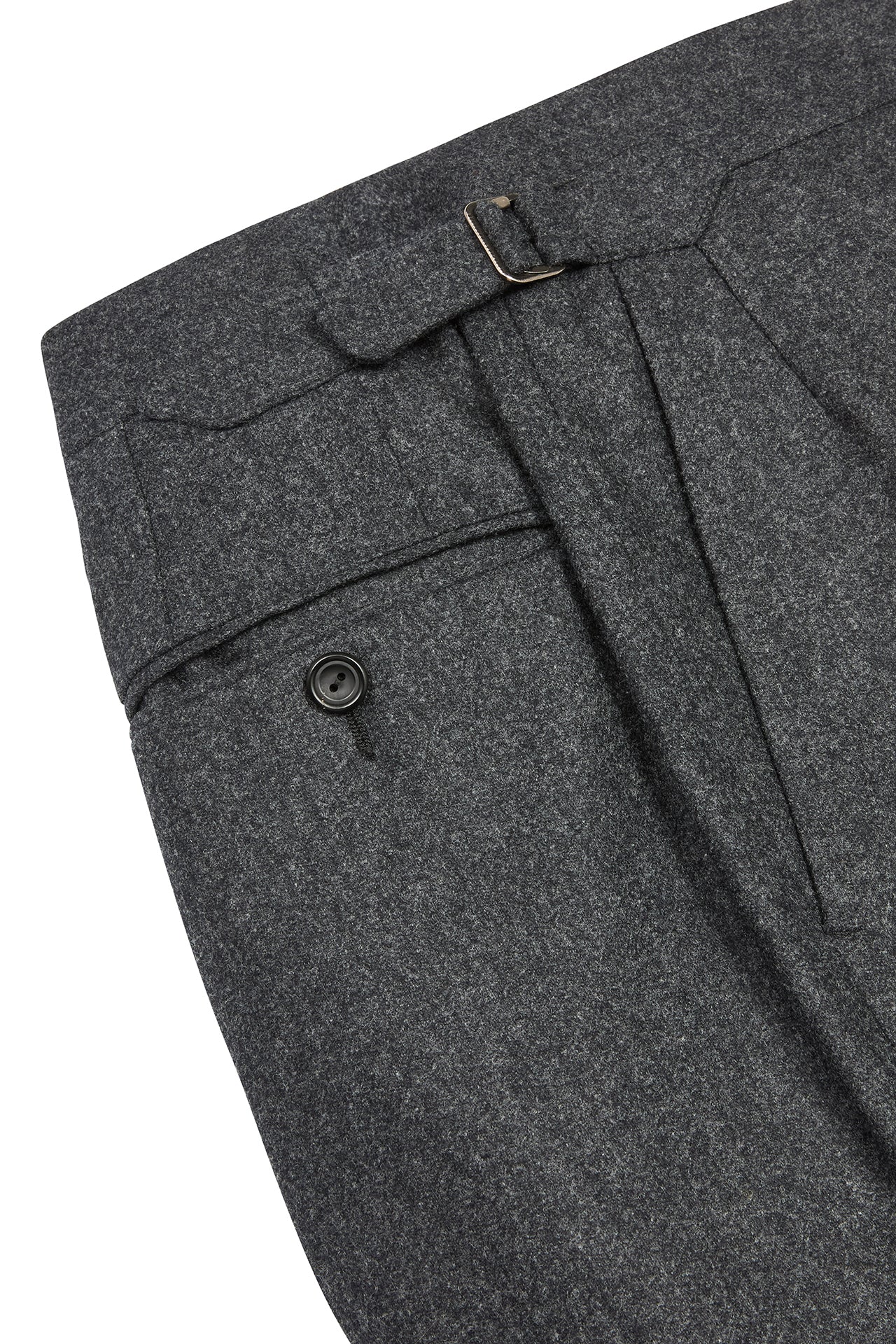 Charcoal Flannel Trousers - Image 3