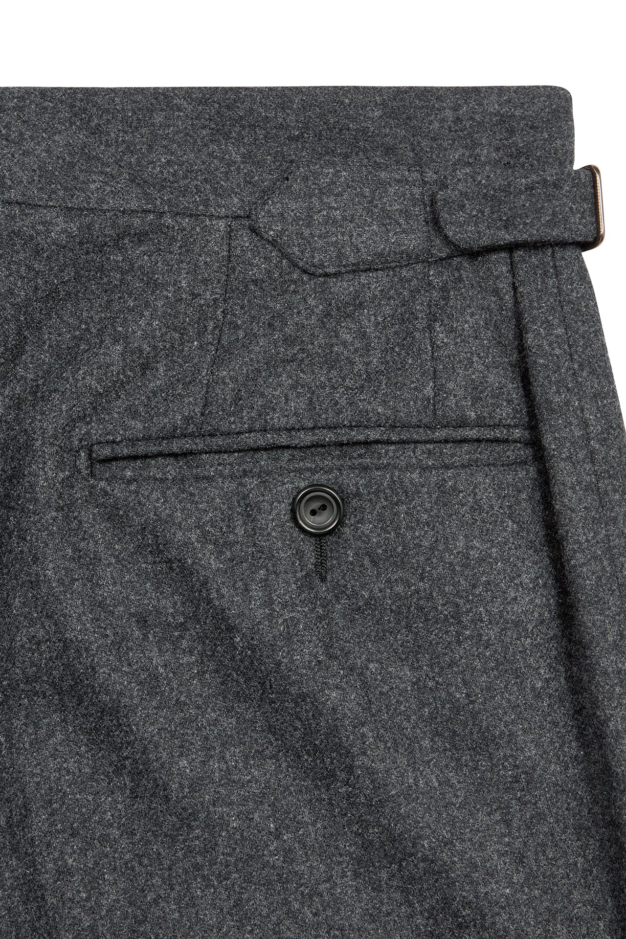 Charcoal Flannel Trousers - Image 4