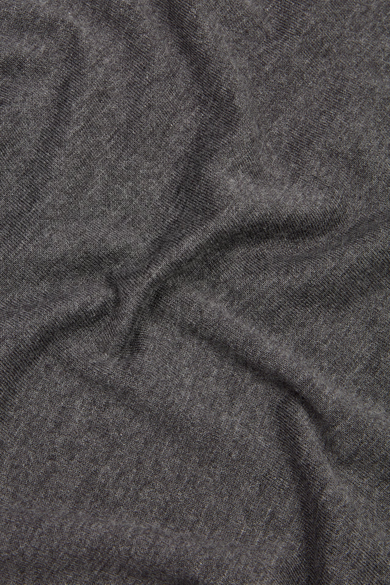 Charcoal Sea Island Cotton Crew Neck T-Shirt - Image 3