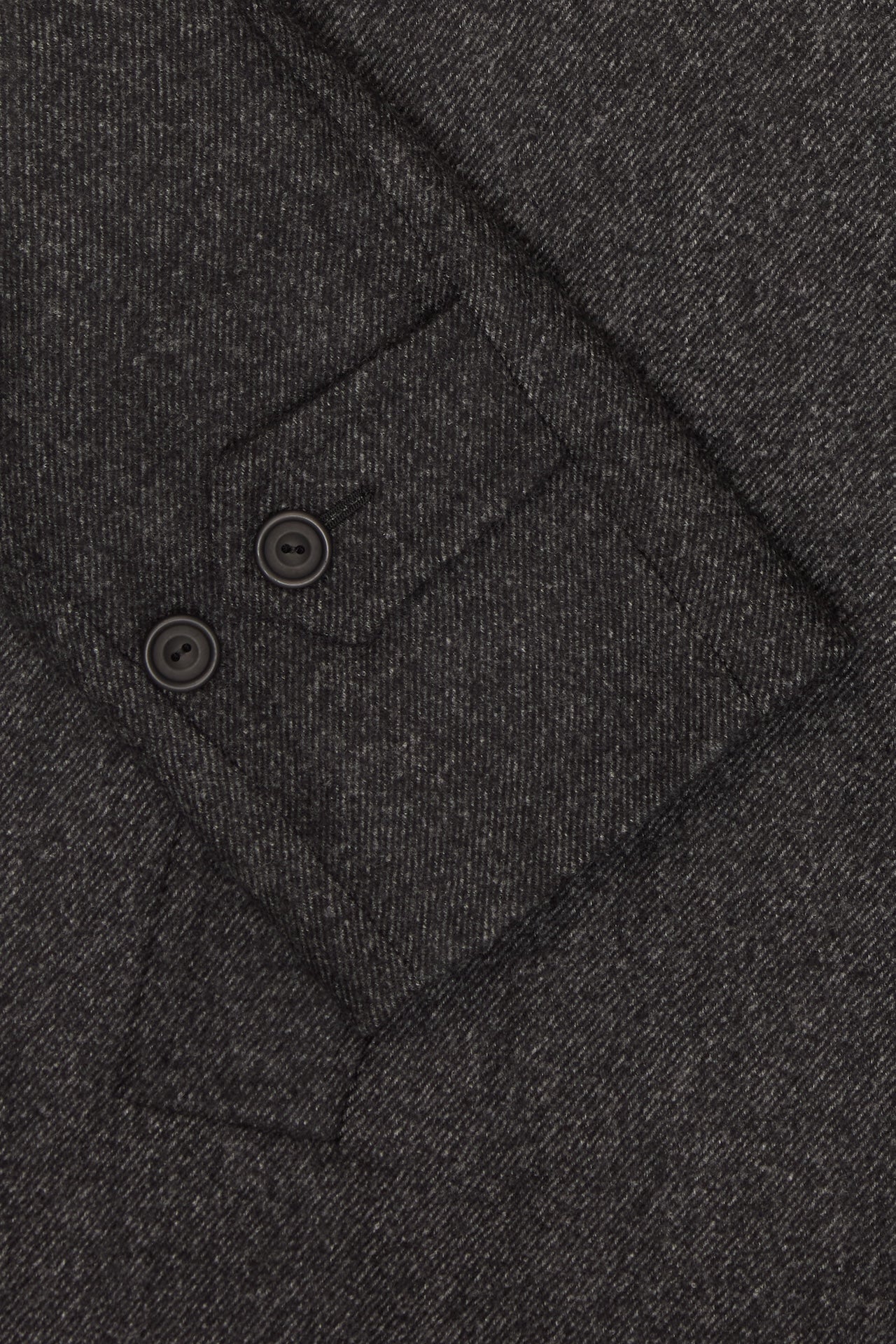 Charcoal Twill Balmacaan Overcoat - Image 4