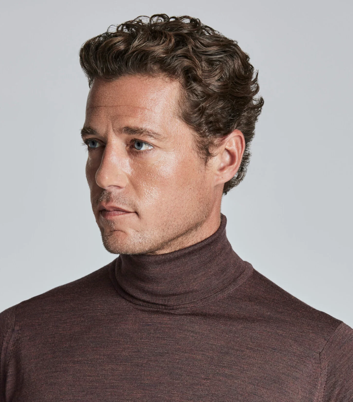 Copper Merino Wool Rollneck Knitwear - Image 3