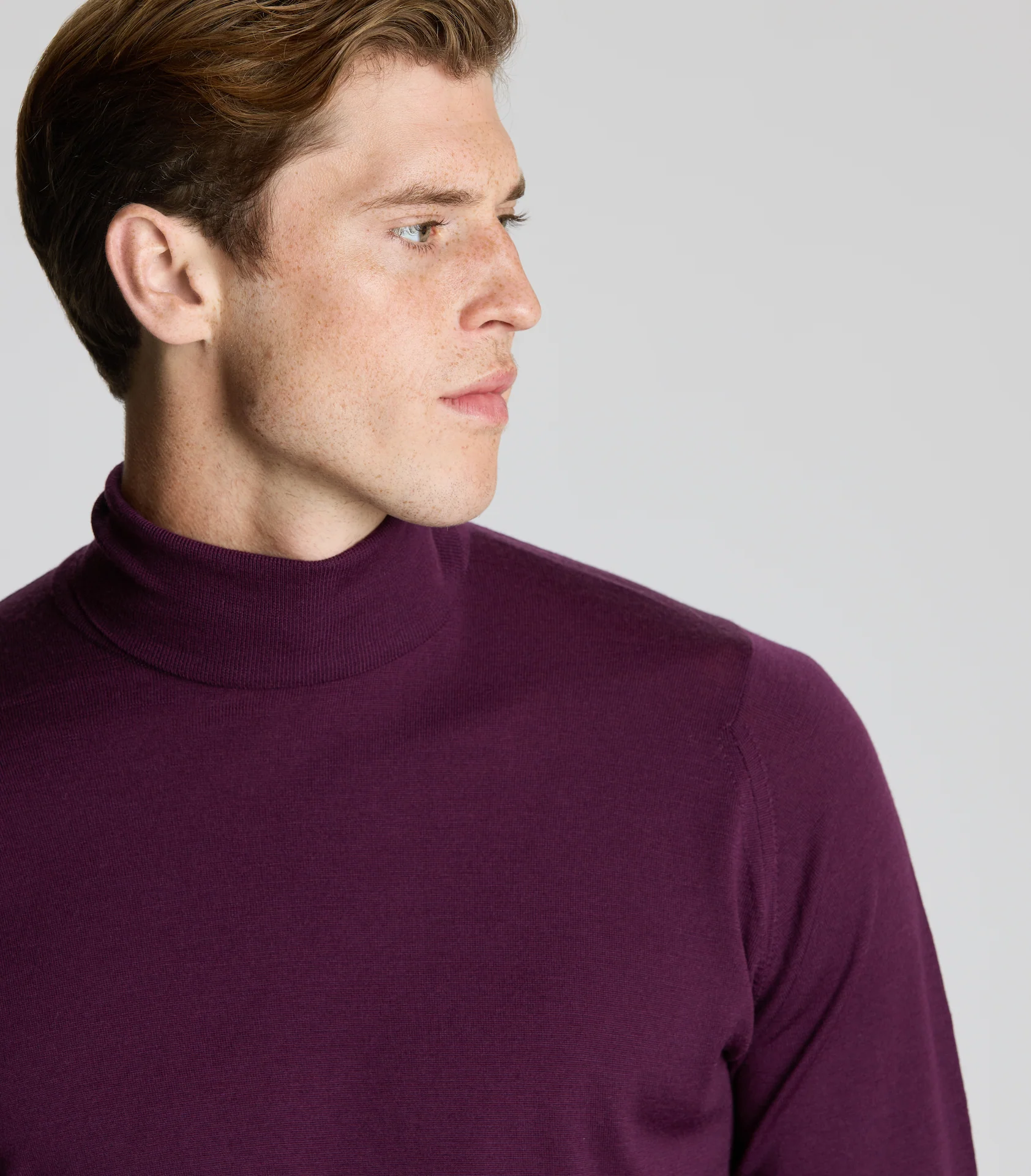 Damson Merino Wool Rollneck Knitwear - Image 5