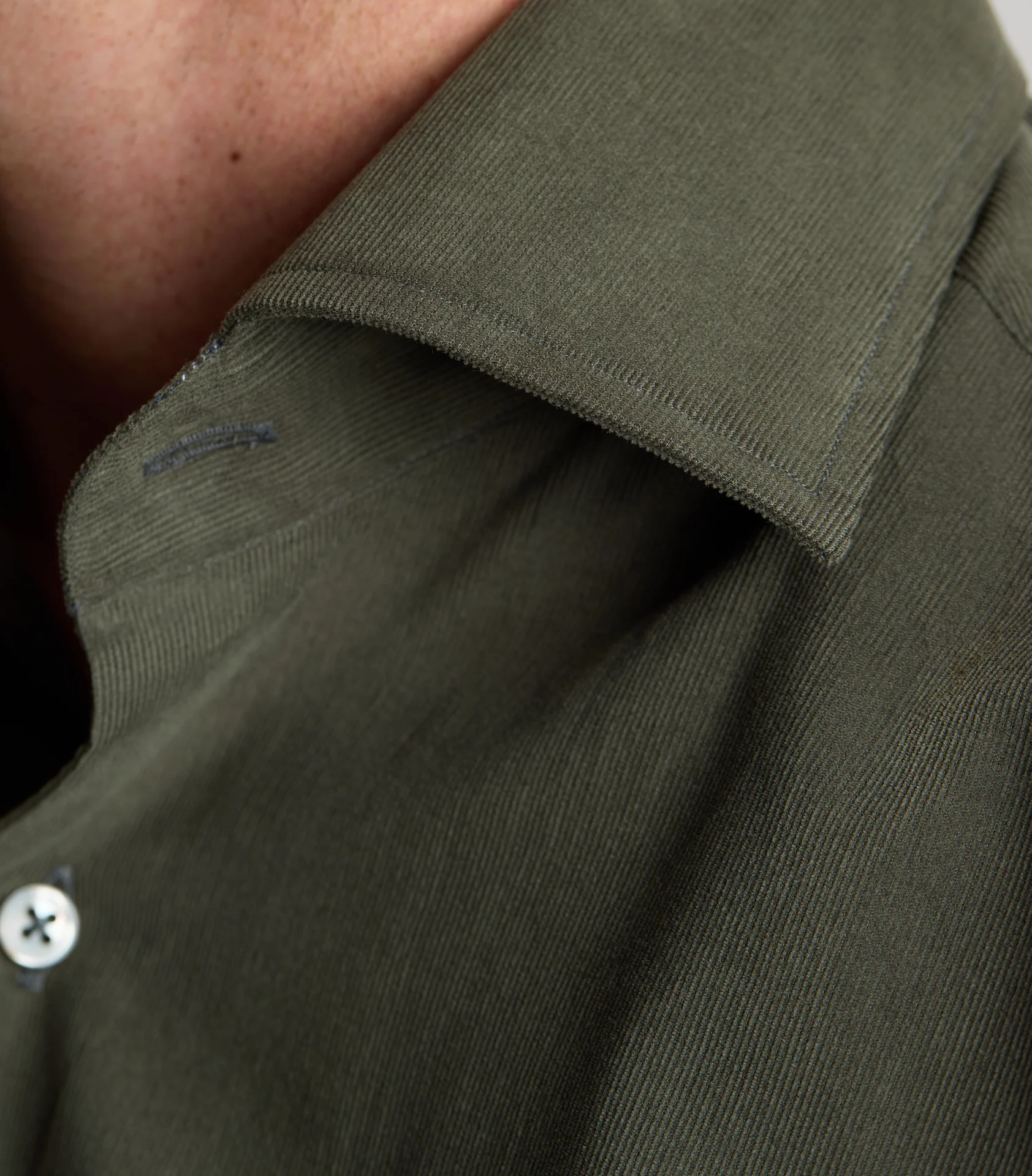 Sage Green Cotton Cord Shirt - Image 4