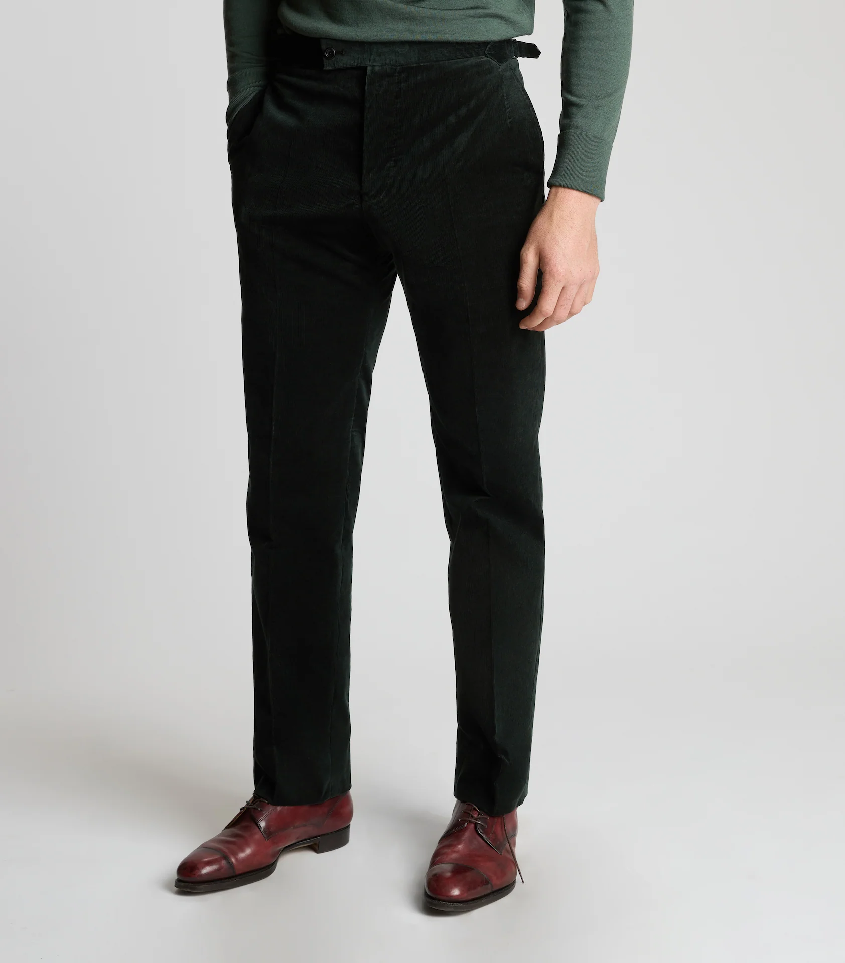 Green Fine Cord Trousers - Image 4