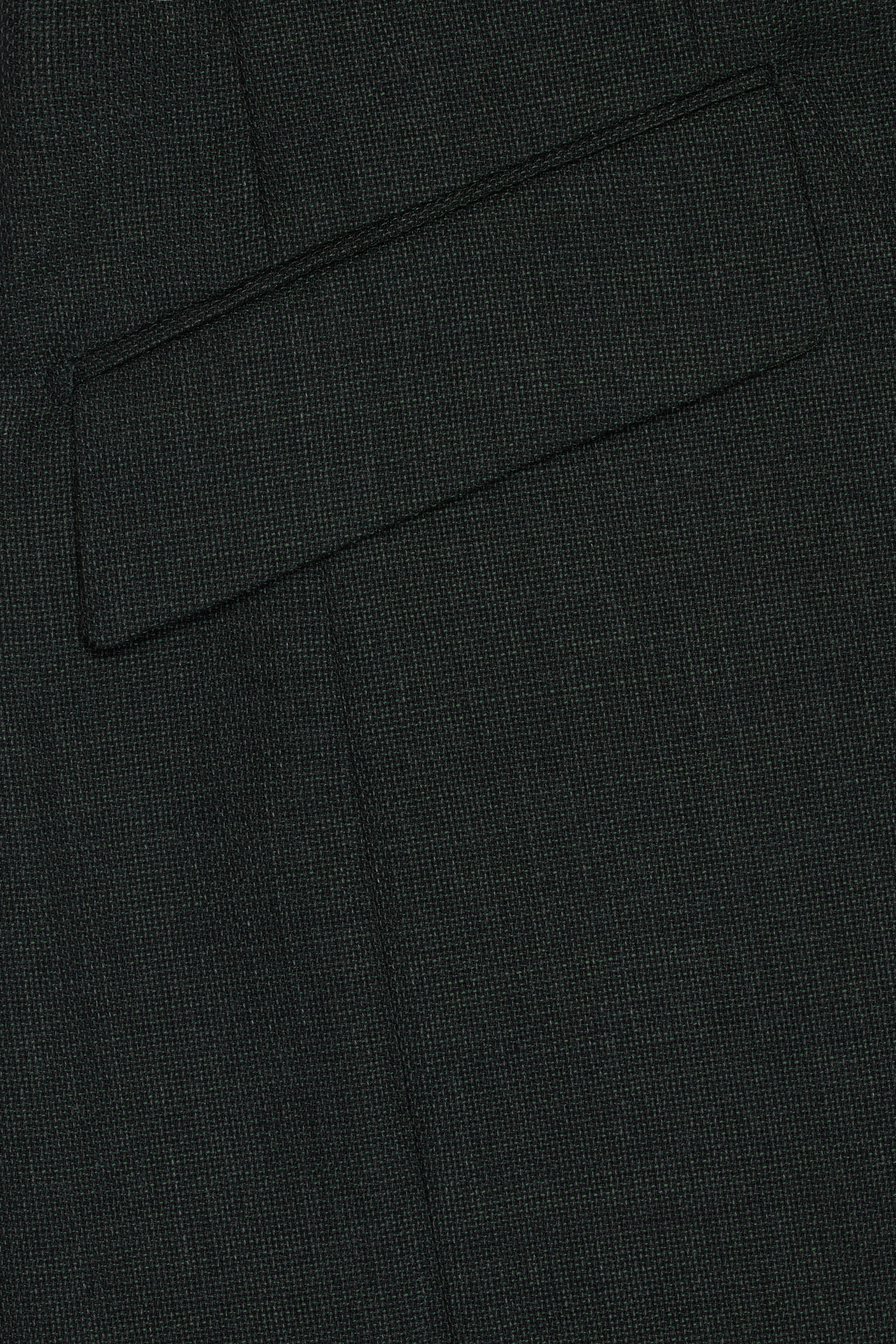 Green Melange Wool Hopsack Single Breasted Blazer - Image 4