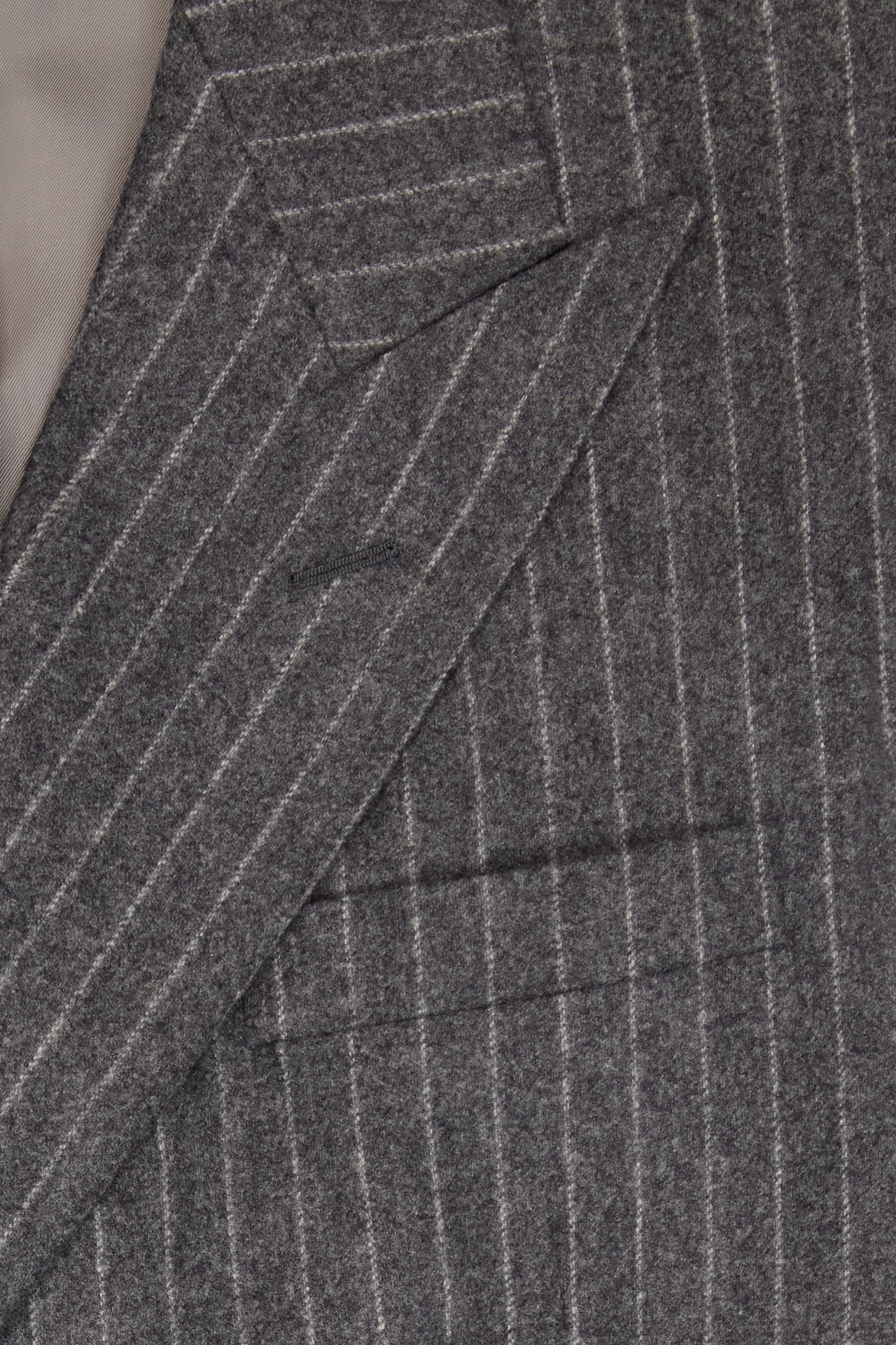 Grey Chalk Stripe Double Breasted Suit - Image 4