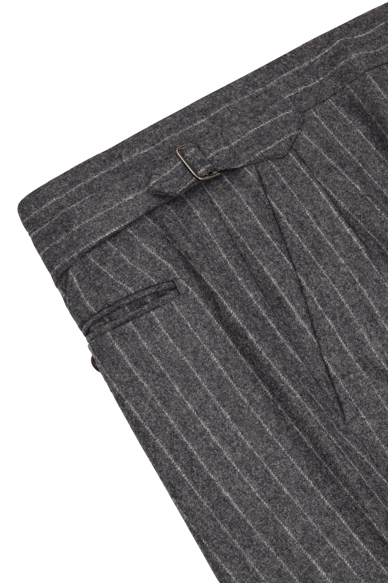 Grey Chalk Stripe Double Breasted Suit - Image 7