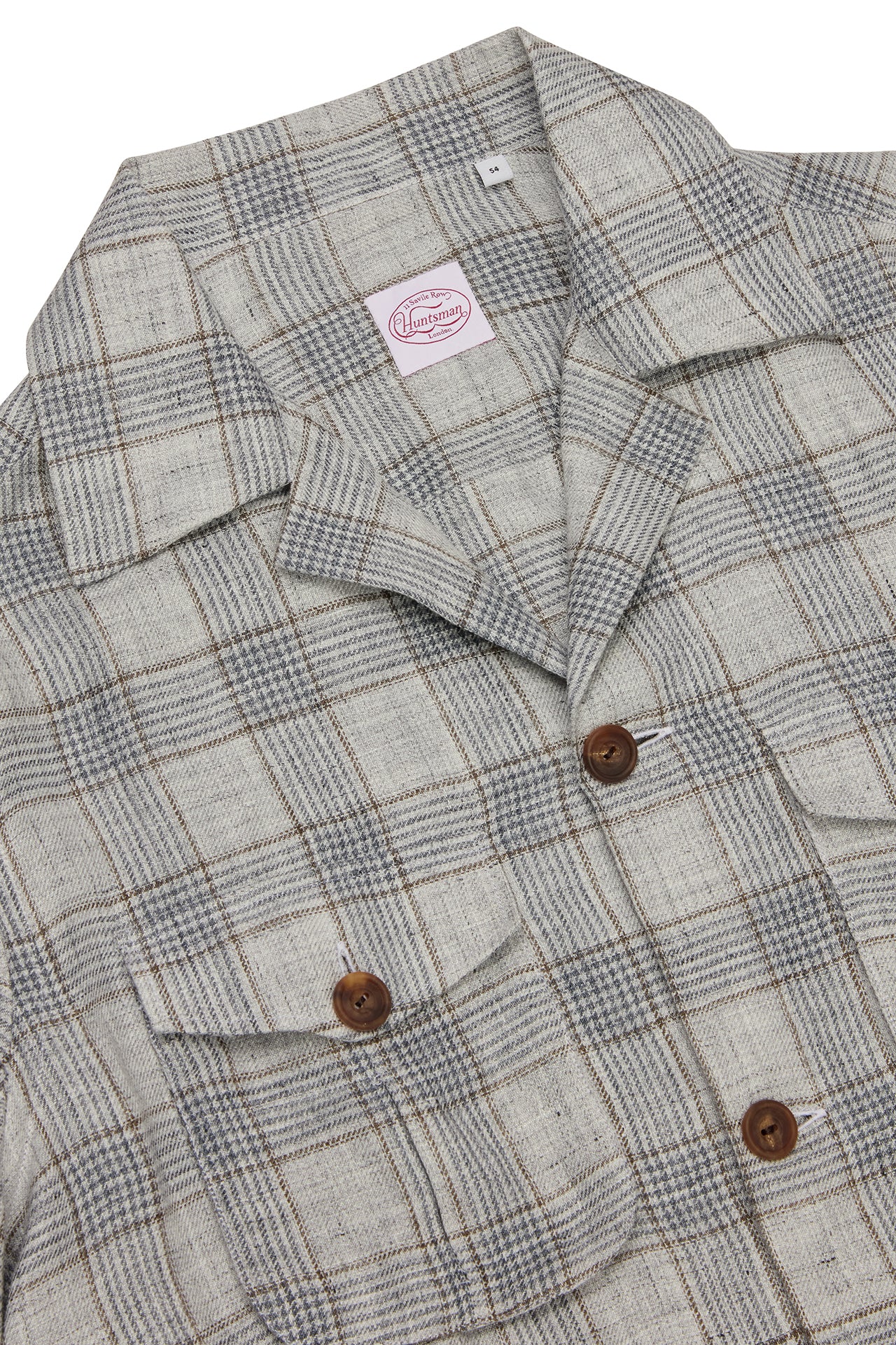 Grey Overcheck Safari Jacket - Image 3