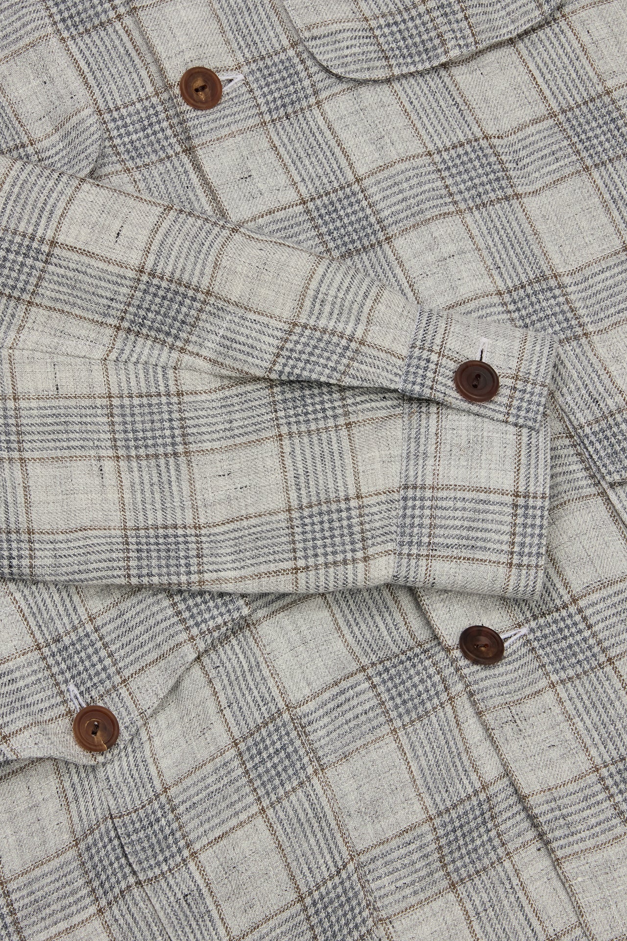 Grey Overcheck Safari Jacket - Image 4