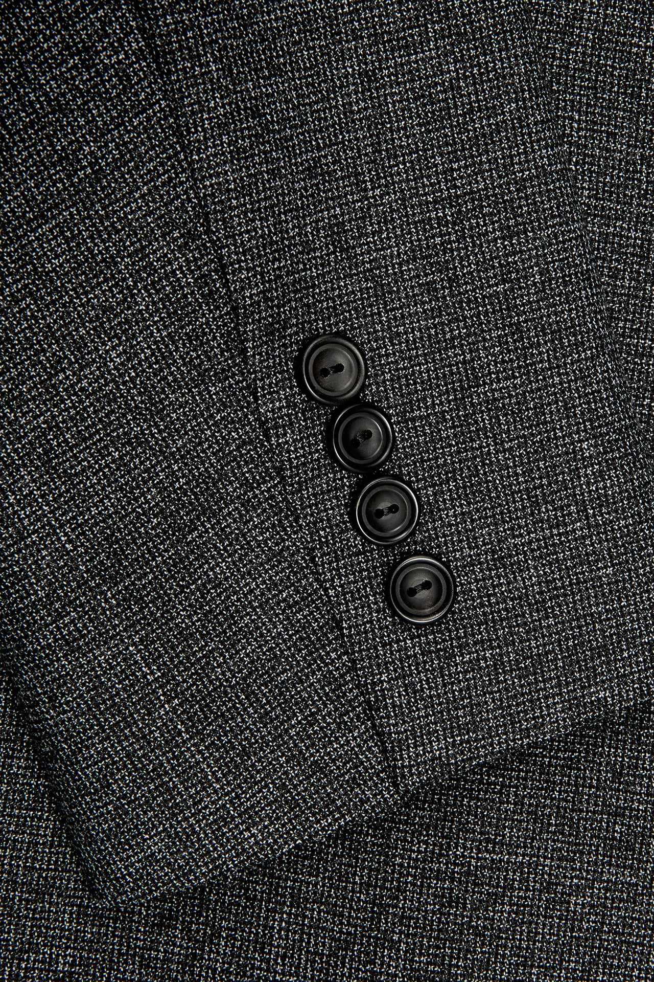 Grey/White Semi Plain Hopsack Weave Single Breasted Suit - Image 5