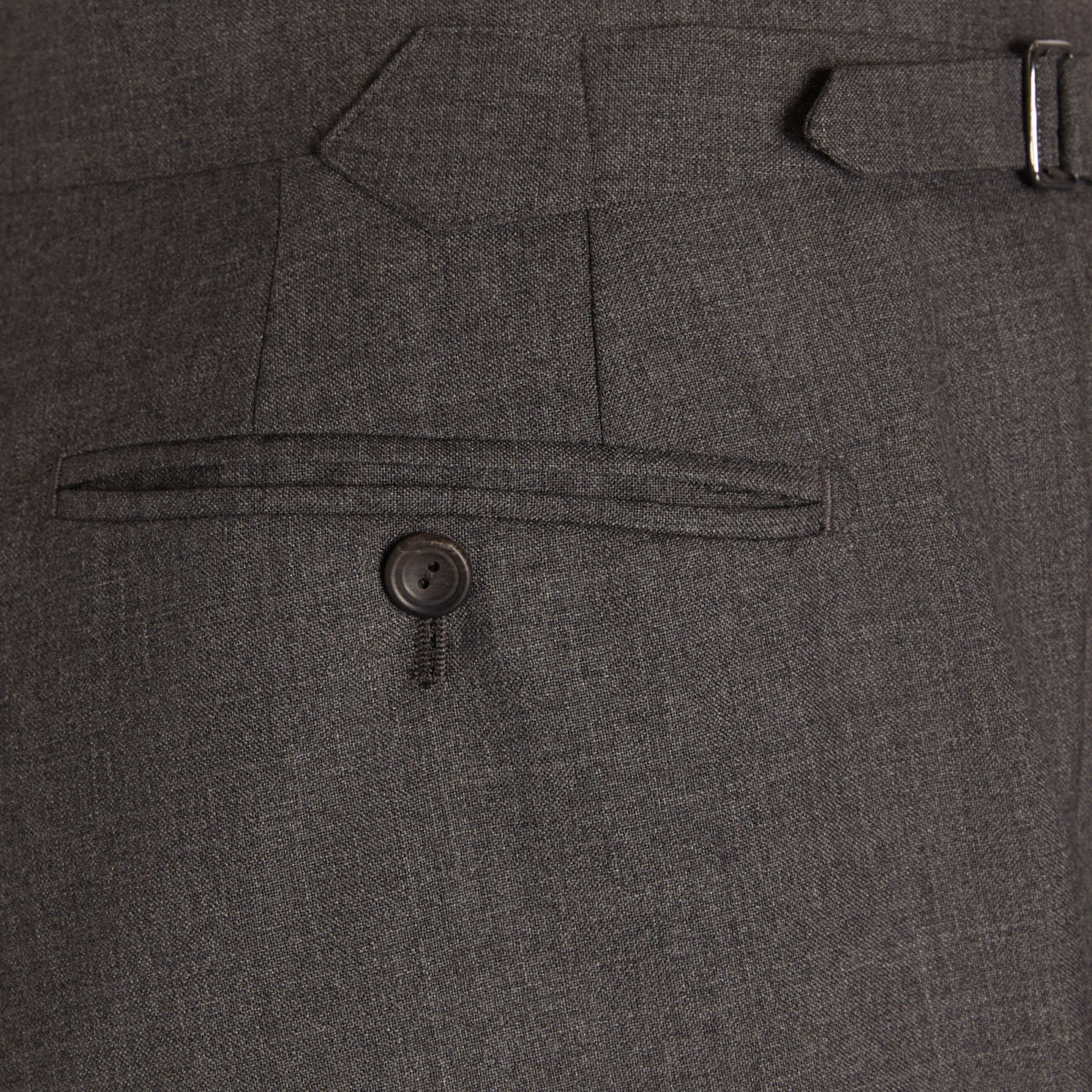 Grey Wool Hopsack Trouser - Image 4