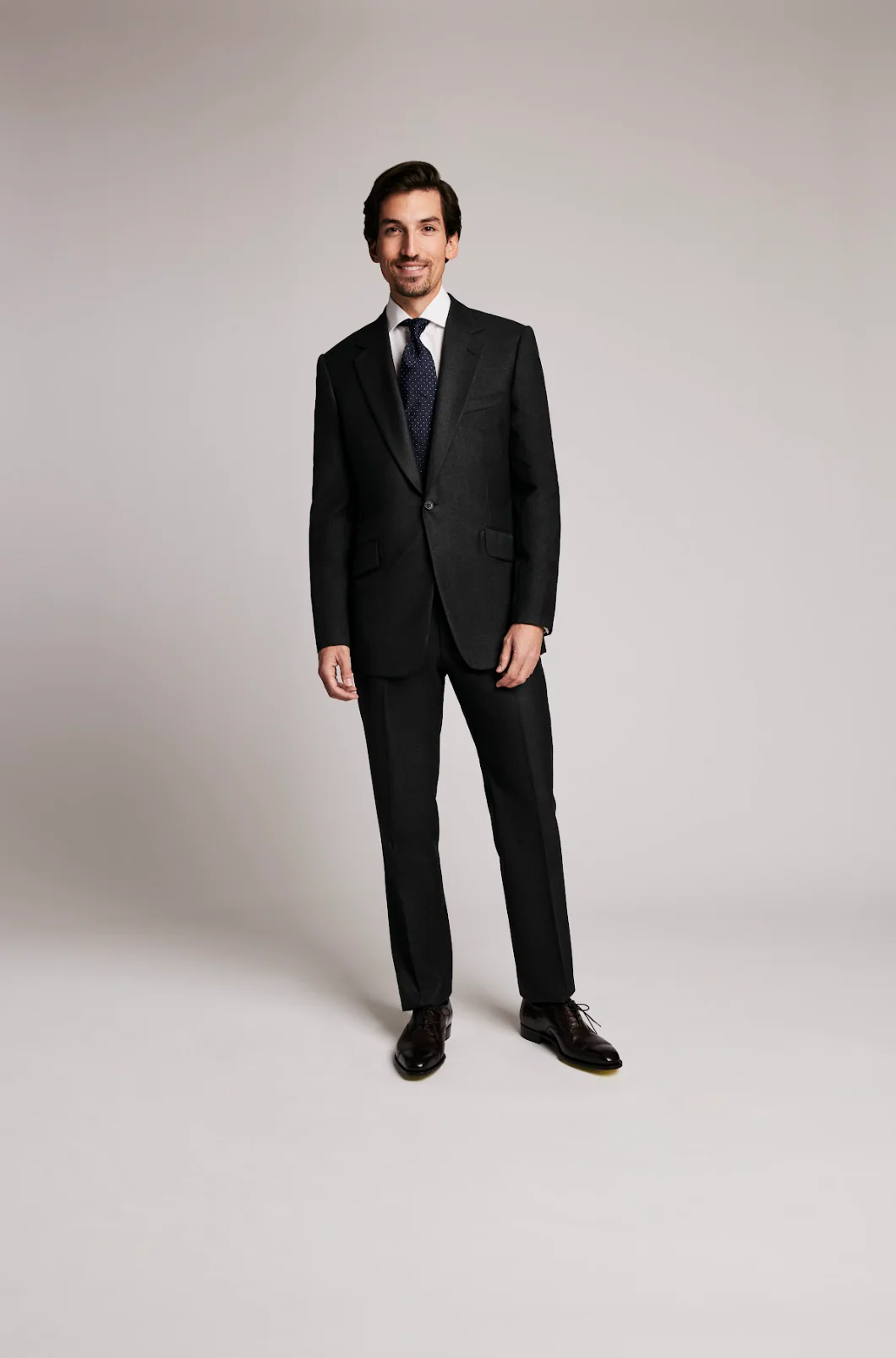 Grey Wool Twill Single Breasted Suit - Image 3