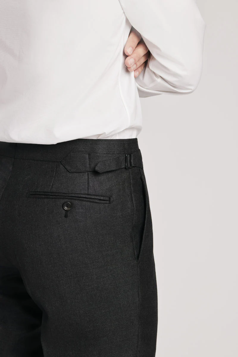Grey Wool Twill Single Breasted Suit - Image 4