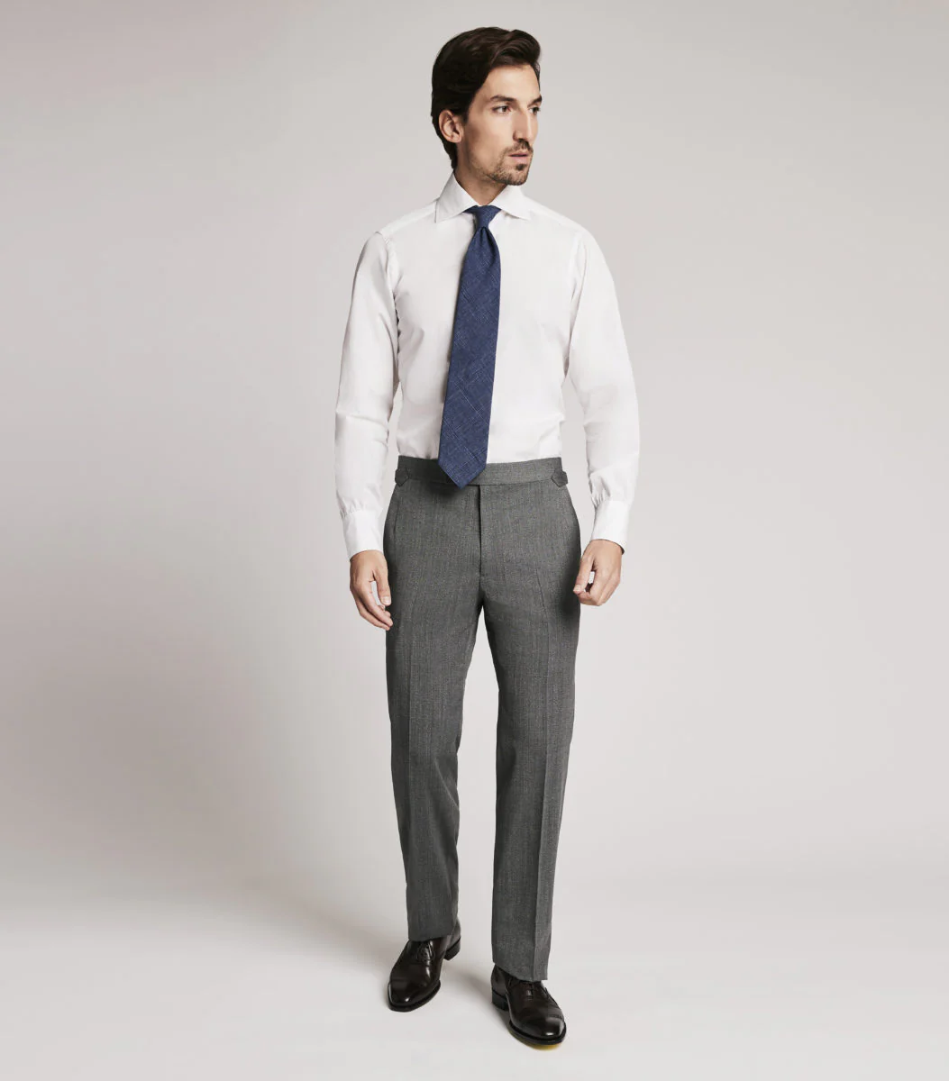 Grey Wool Twill Trouser - Image 3