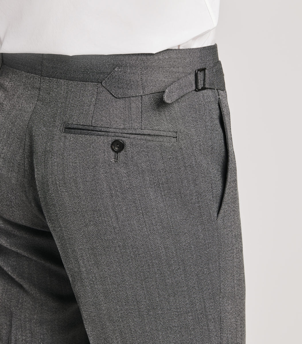 Grey Wool Twill Trouser - Image 4