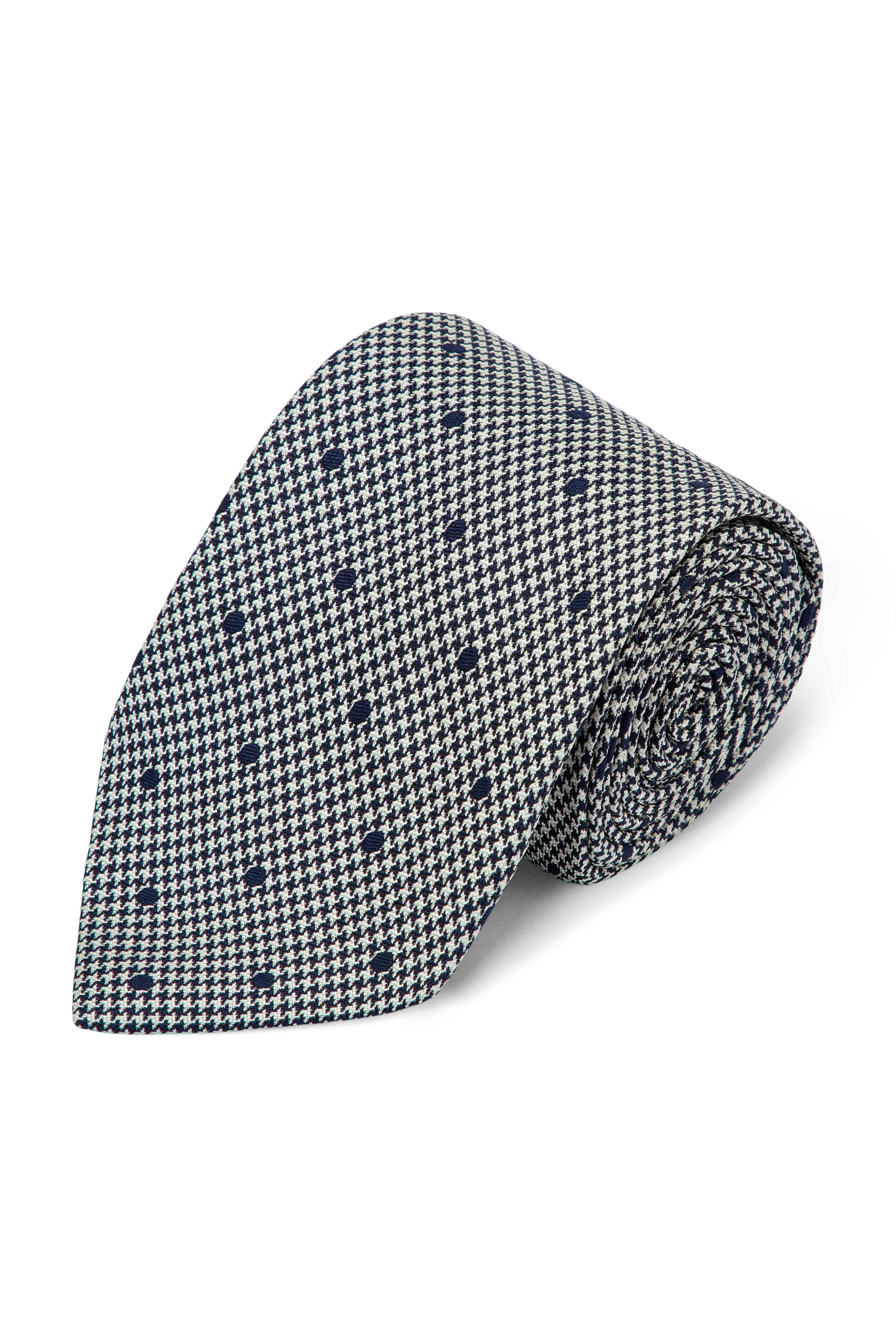 Houndstooth Spot Silk Tie - Image 4