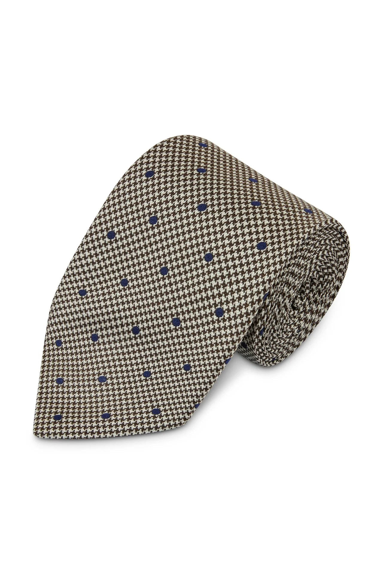 Houndstooth Spot Silk Tie - Image 5