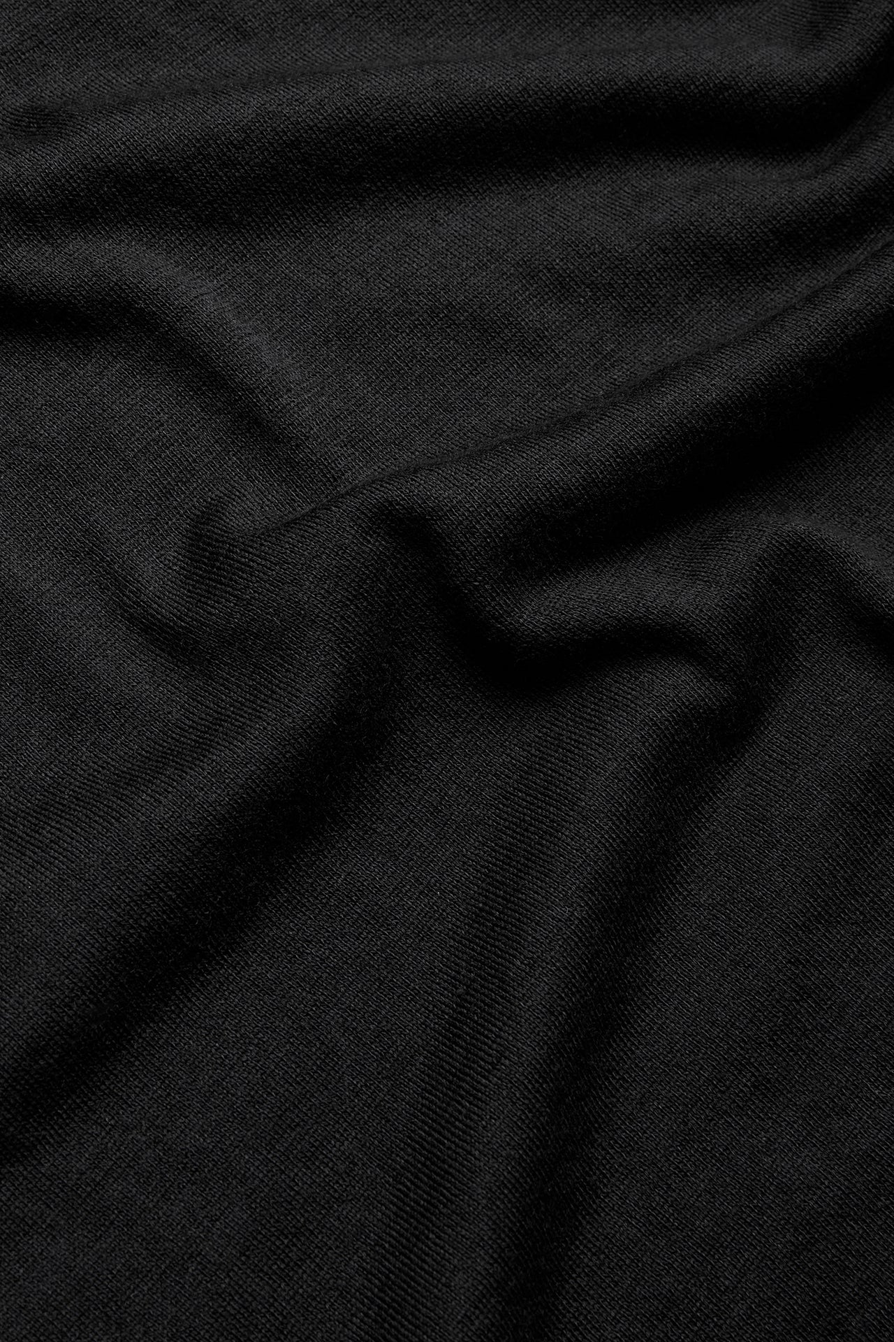 Huntsman x Smedley Navy Merino/Cotton Polo Neck - Image 3