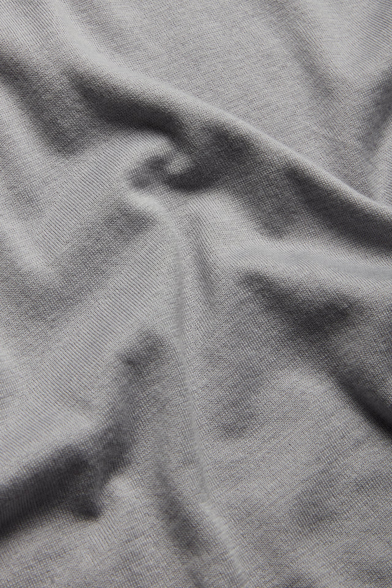 Huntsman x Smedley Silver Merino/Cotton Polo Neck - Image 3