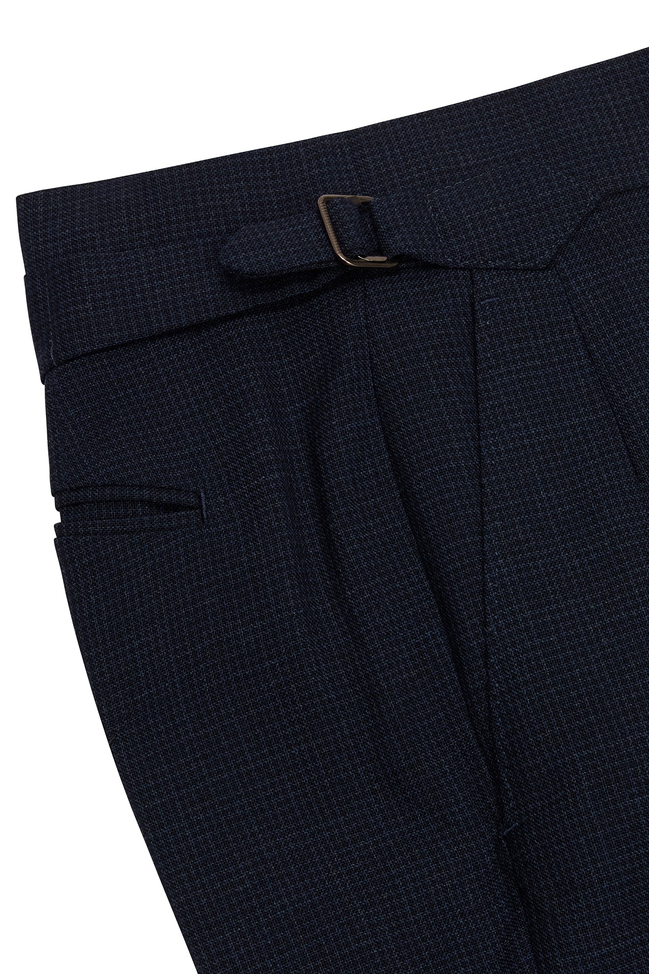 Indigo Micro Houndstooth Single Breasted Suit - Image 7