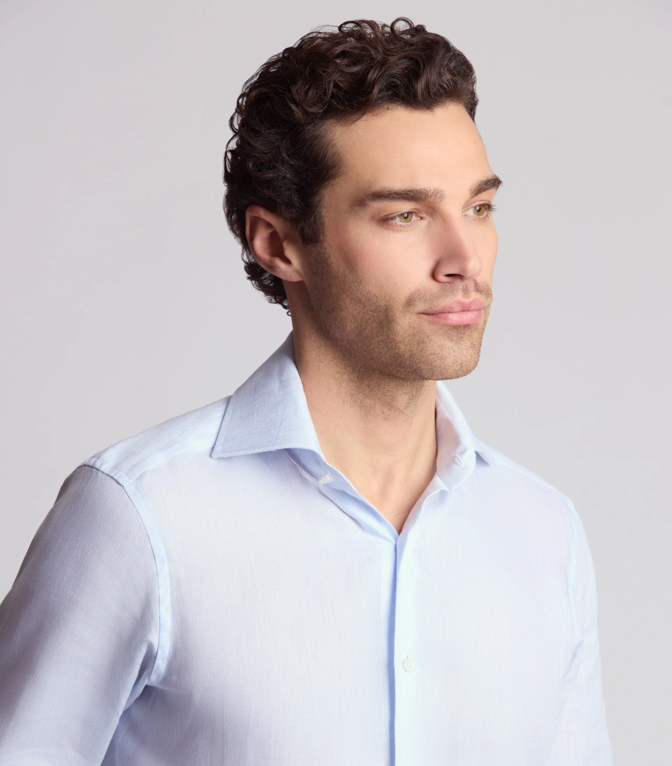 Light Blue Linen Shirt - Image 3