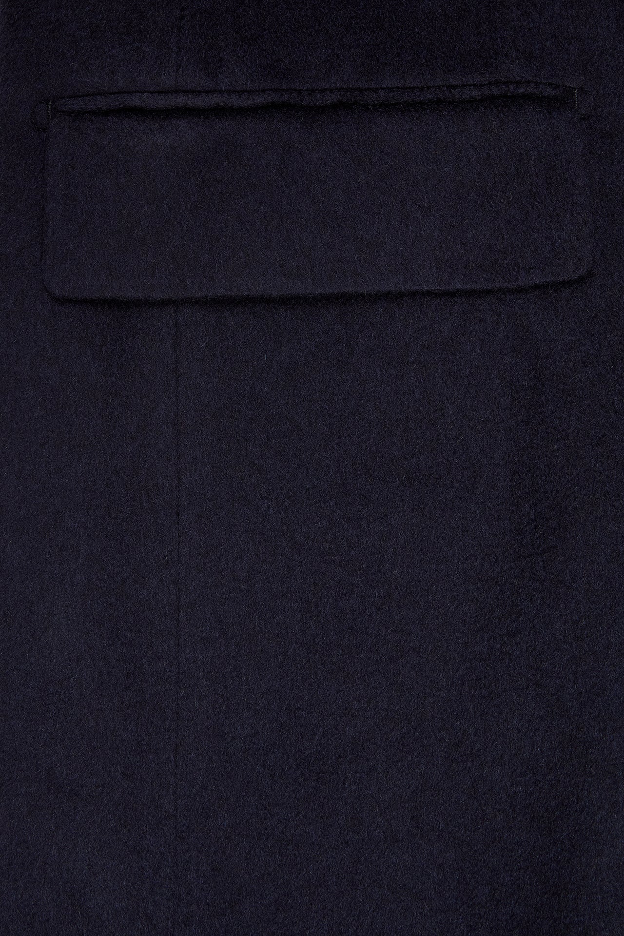 Navy Cashmere Single Breasted Overcoat - Image 5