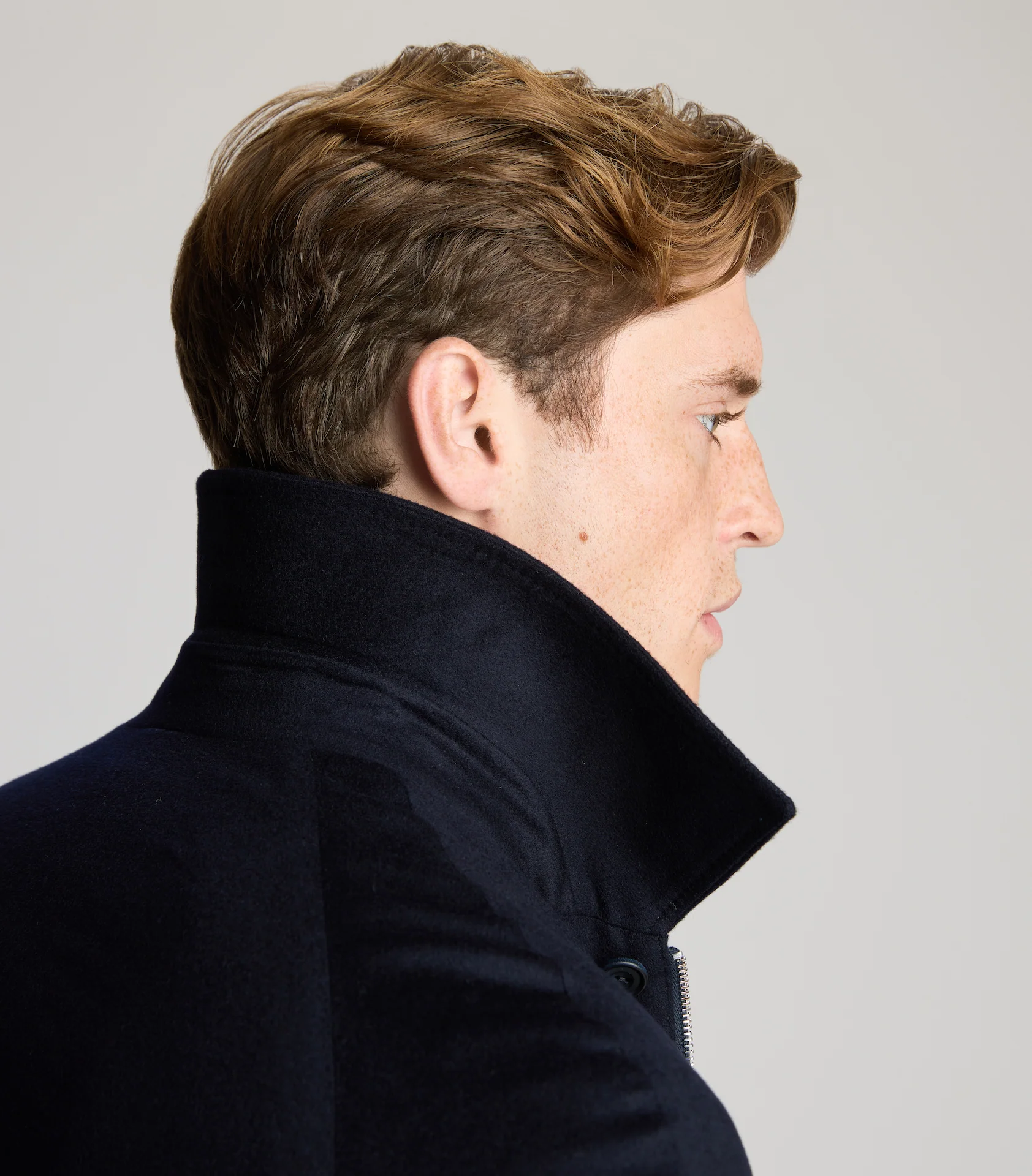Navy Doeskin Harrington Jacket - Image 4