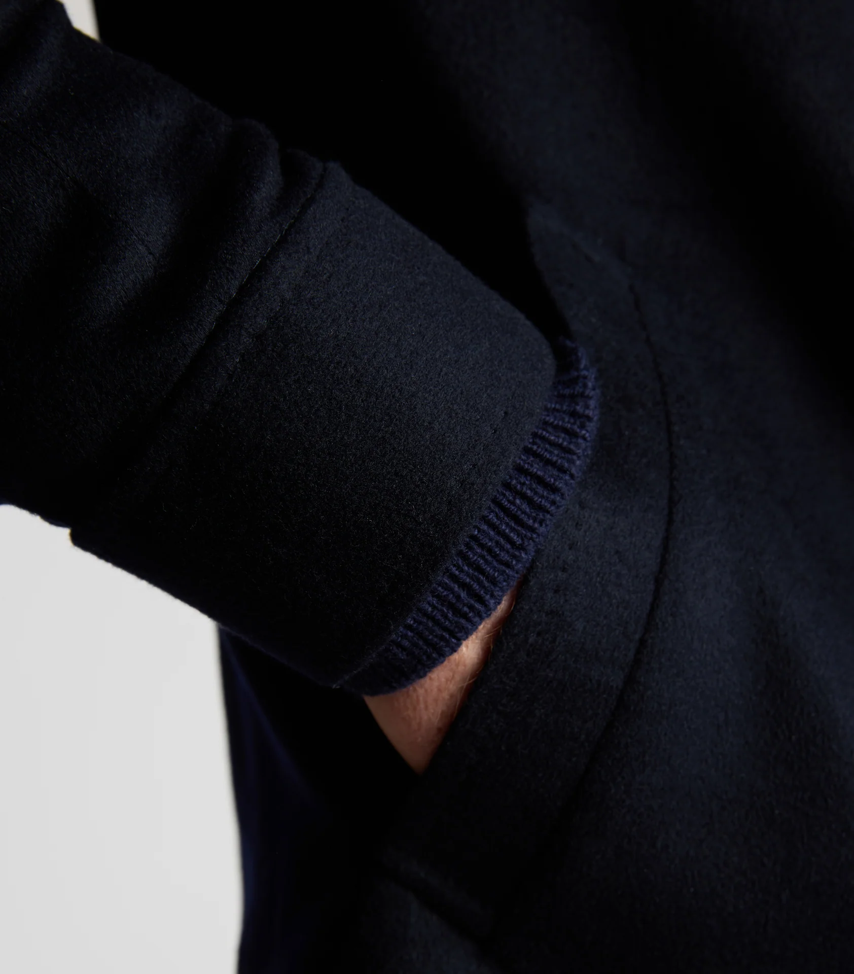 Navy Doeskin Harrington Jacket - Image 6