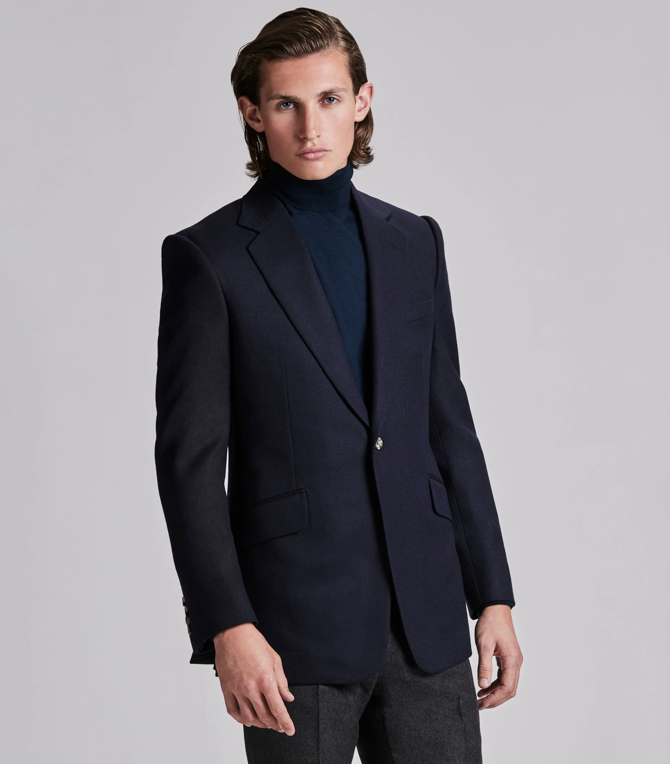 Navy Fearnought Wool Blazer - Image 5