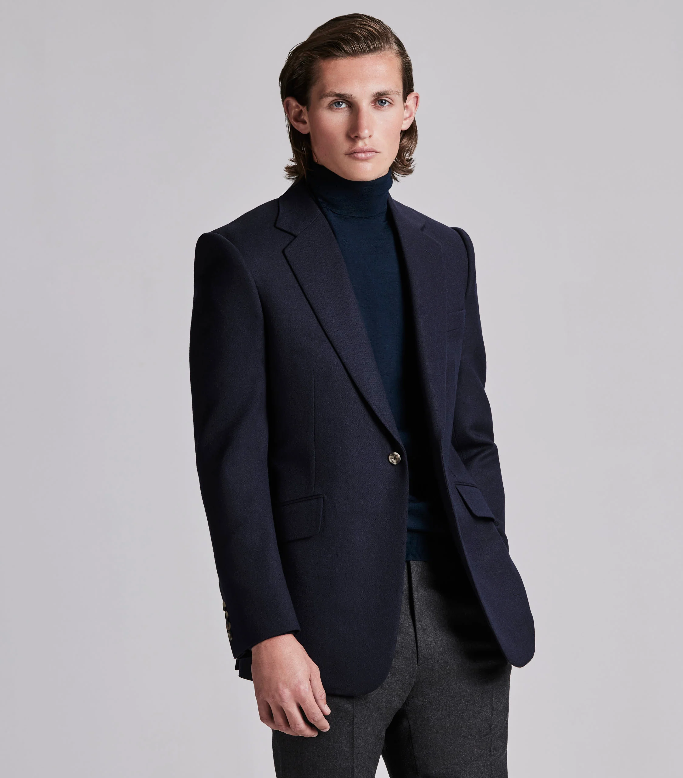 Navy Fearnought Wool Blazer - Image 7