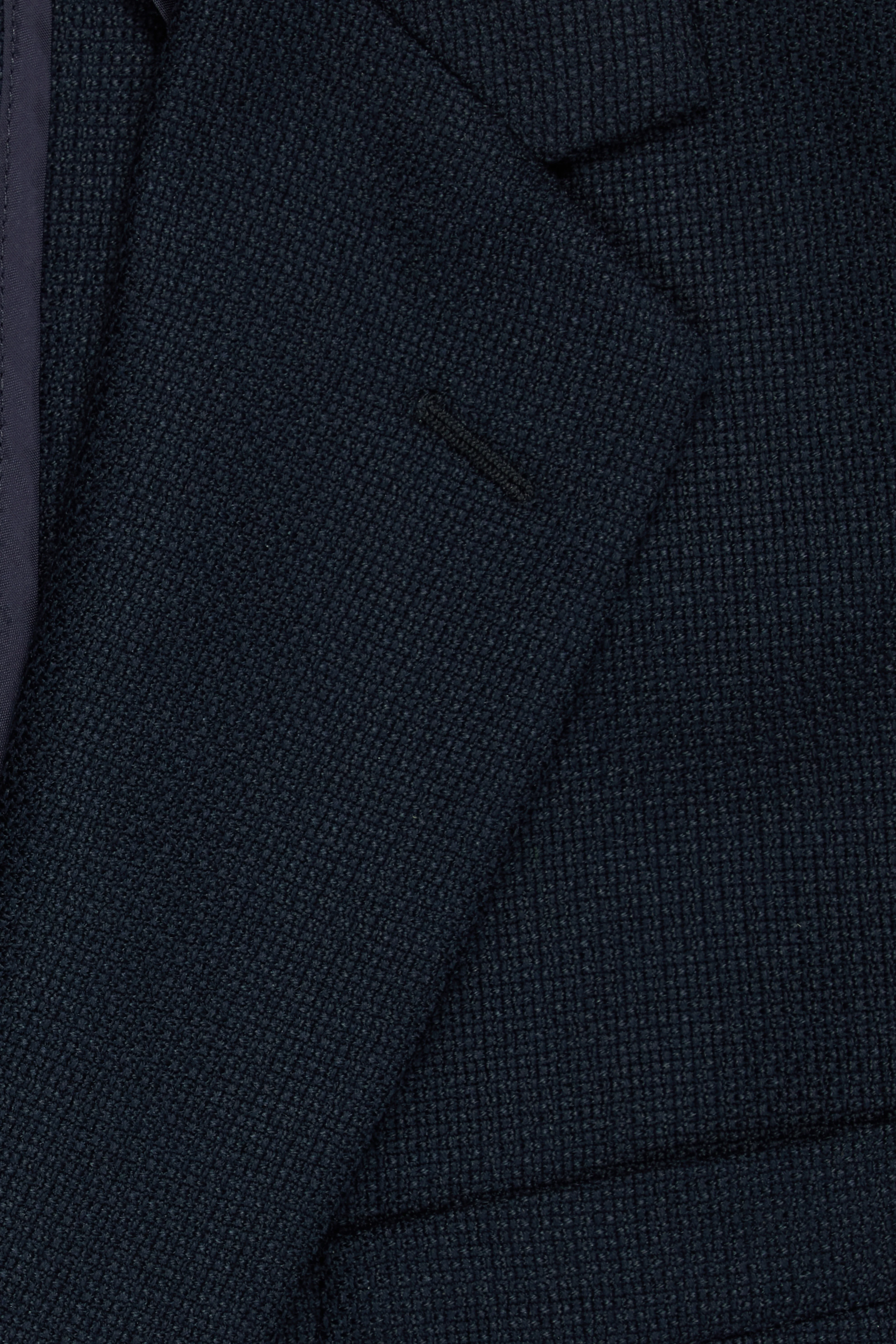 Navy Hopsack Blazer - Image 3
