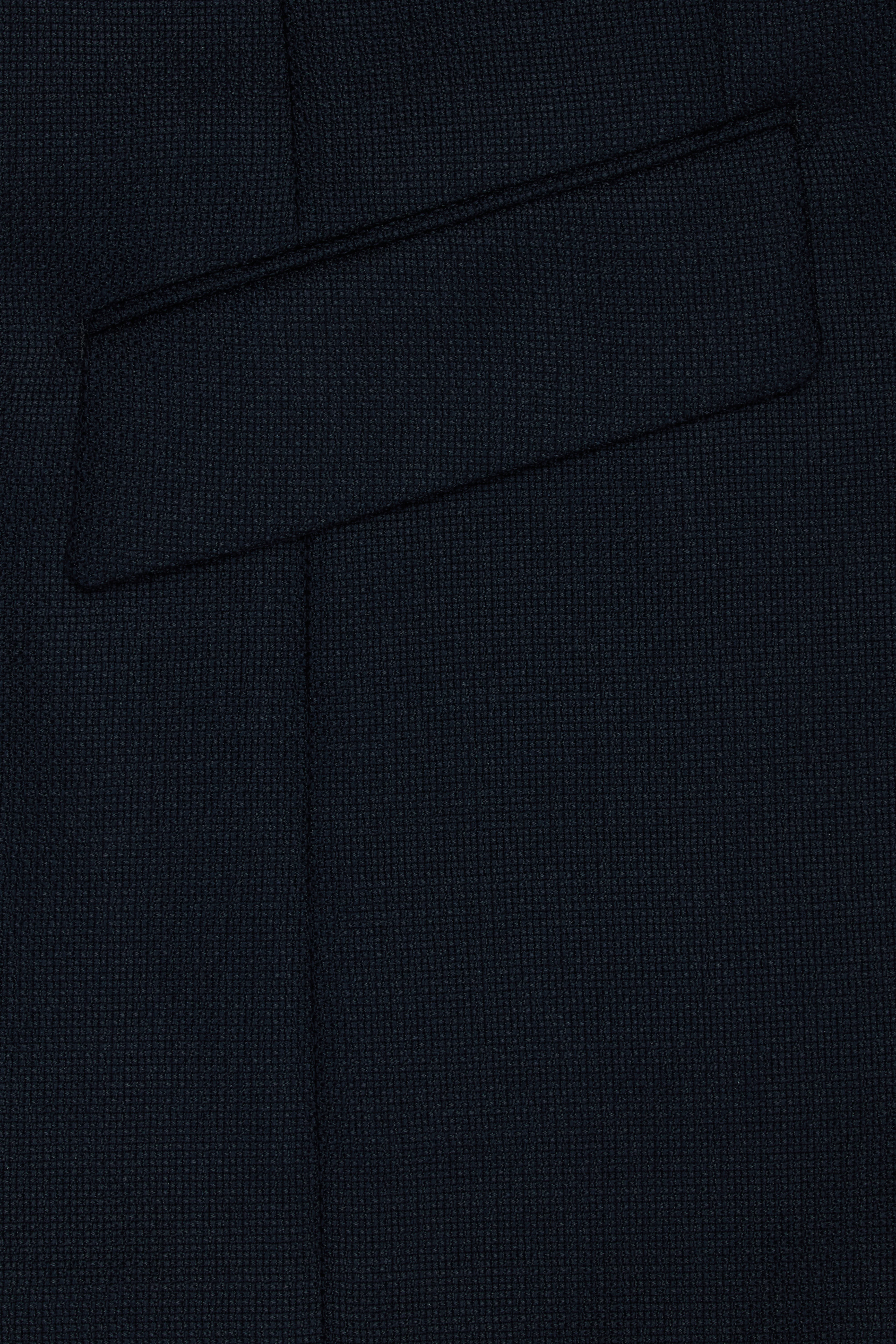 Navy Hopsack Blazer - Image 4
