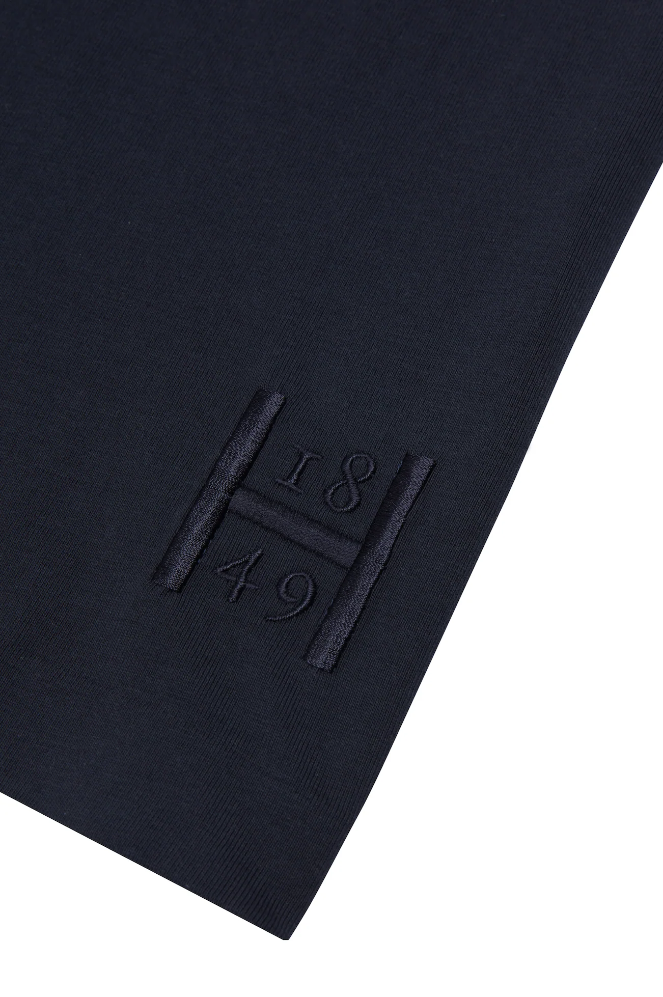 Navy Mock Neck T-Shirt - Image 3