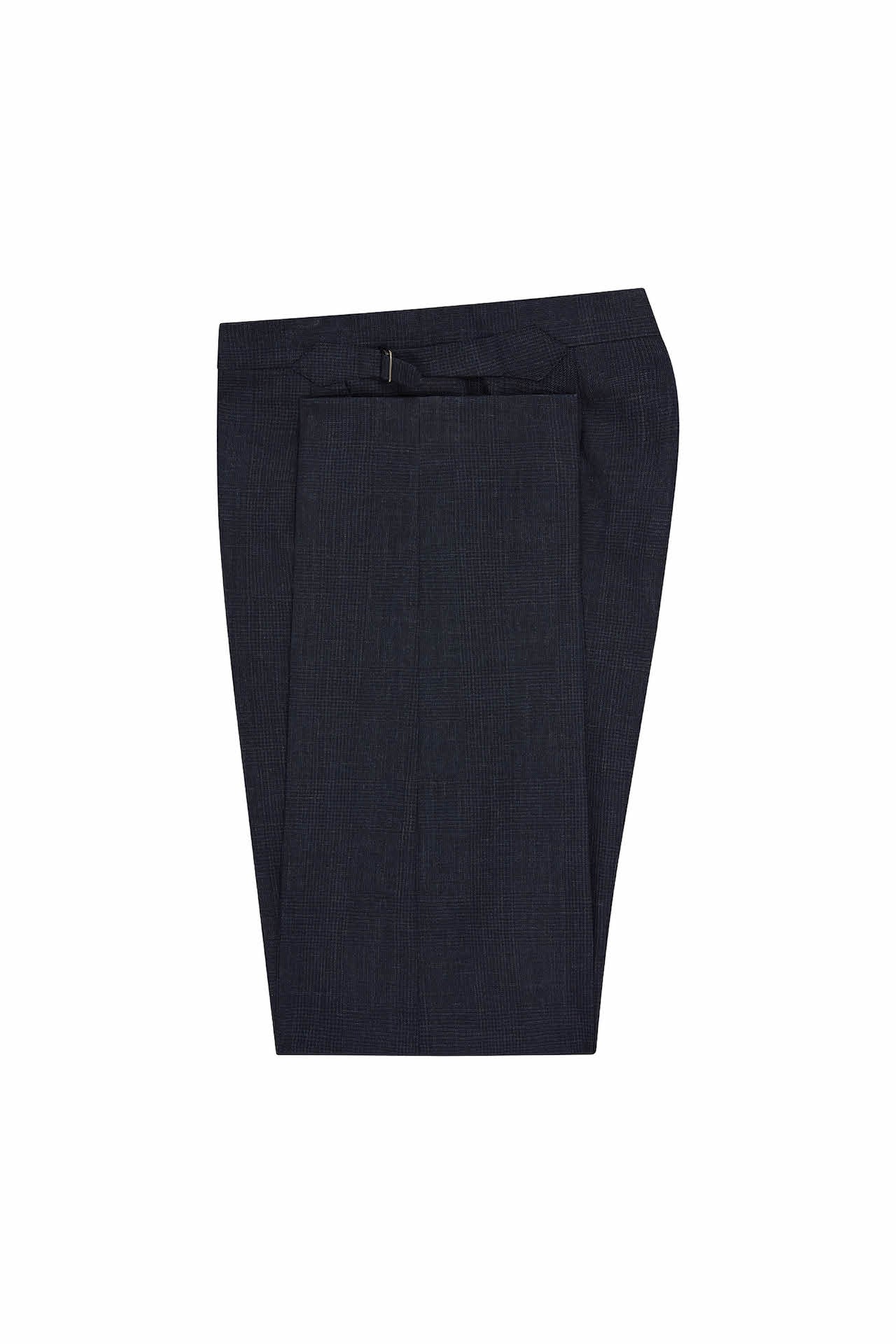 Navy Wool Prince of Wales Two-Piece Single Breasted Suit - Image 4