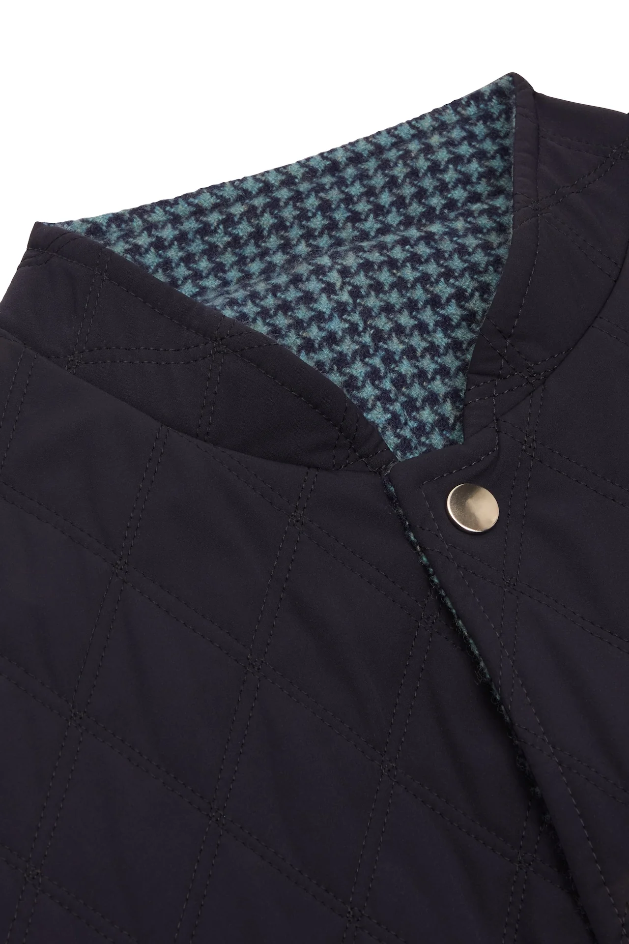 Navy Quilted Cashmere Lined Gilet - Image 3