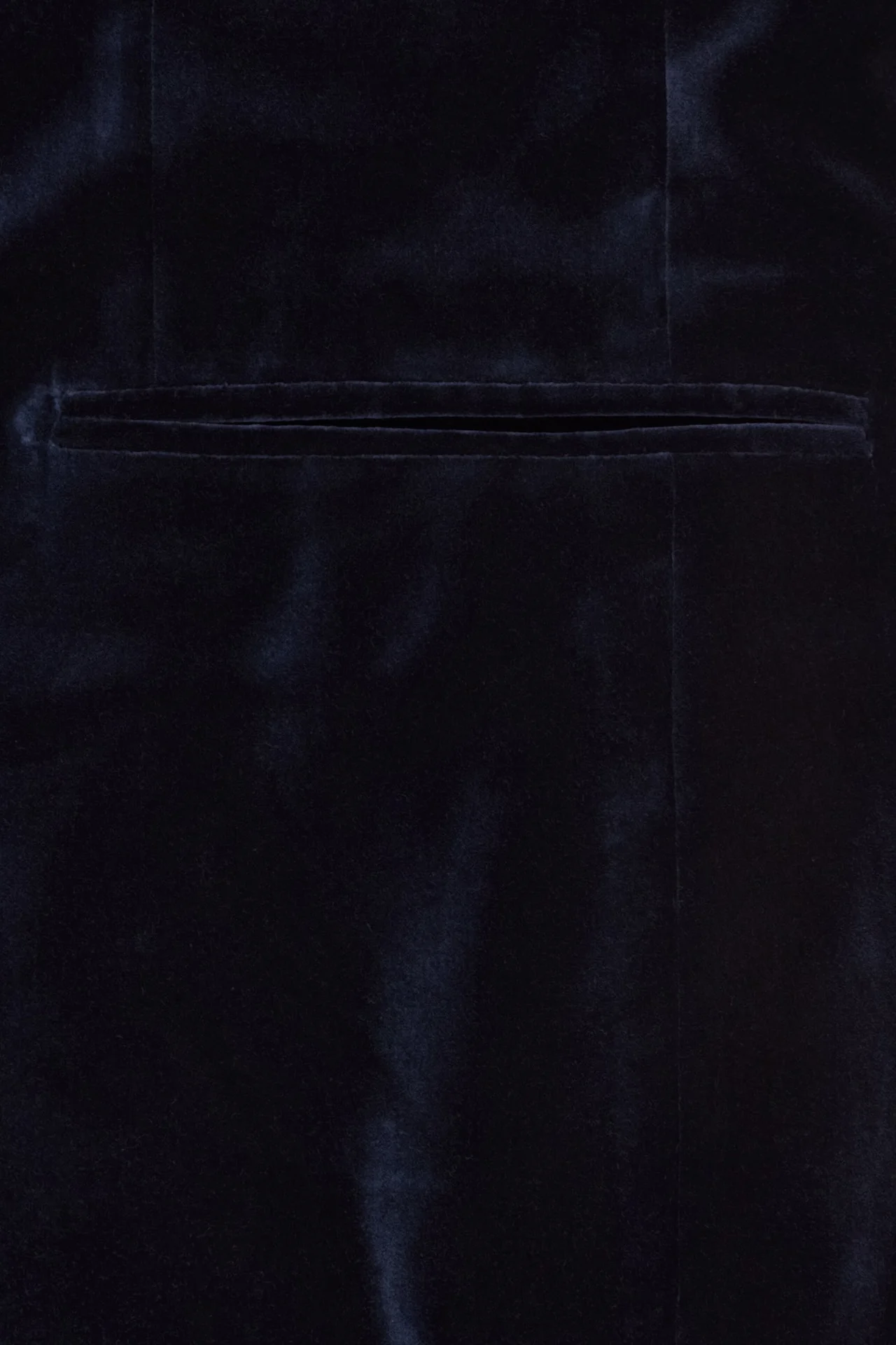 Navy Velvet Single Breasted Cocktail Jacket - Image 4