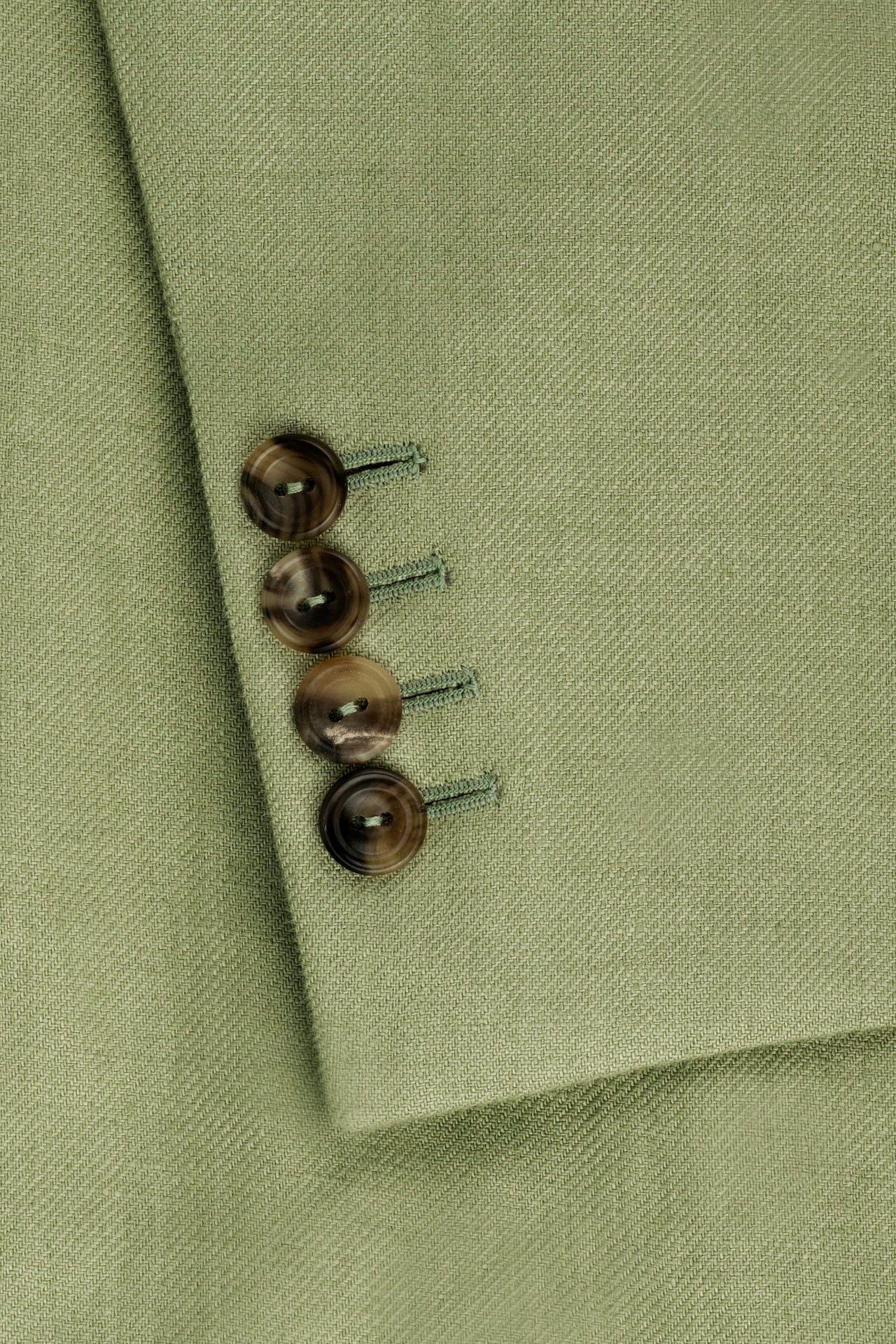 Sea Green Linen Single Breasted Patch Pocket Jacket - Image 4