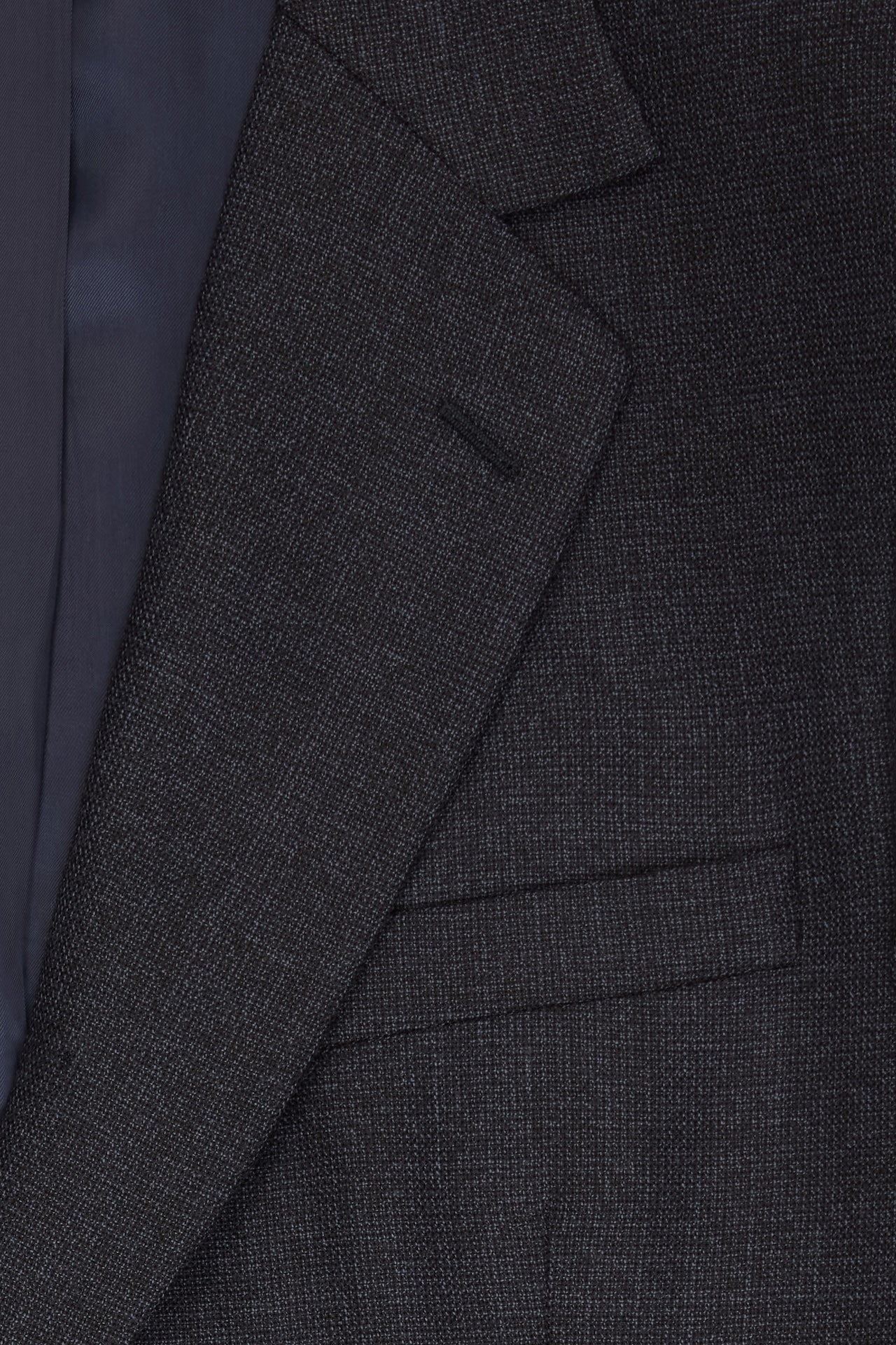 Navy Semi Plain Single Breasted Suit - Image 4