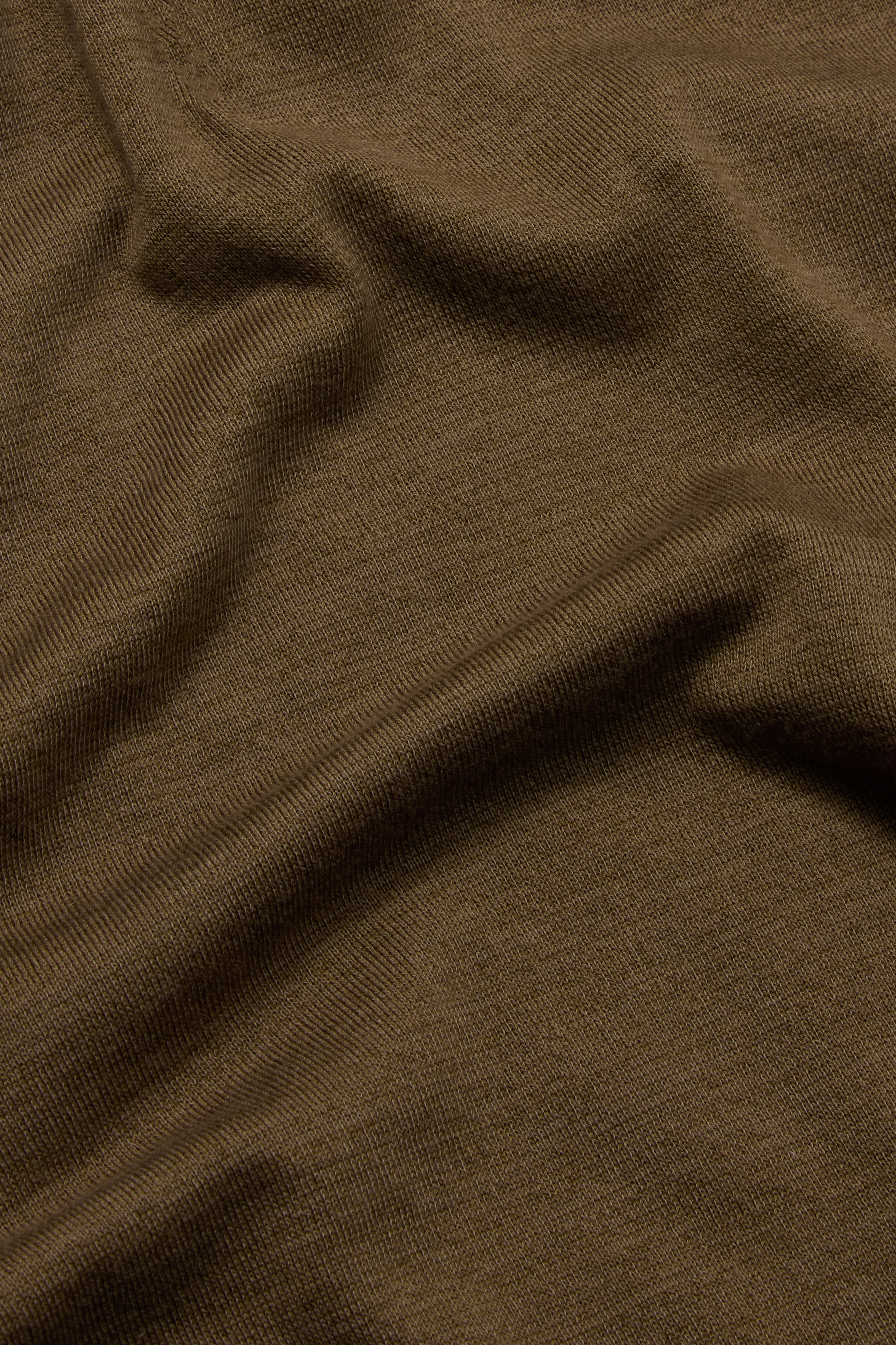 Huntsman x Smedley Sepia Merino/Cotton Polo Neck Knitwear - Image 3